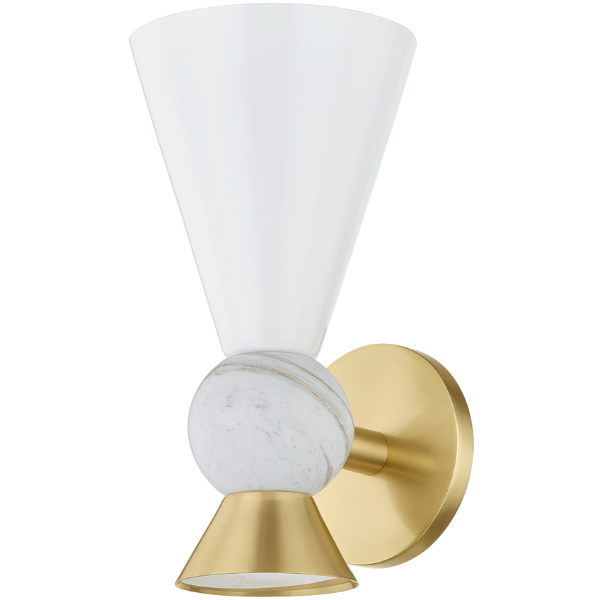 Mona 1 Light 6 inch Aged Brass Wall Sconce Wall Light
