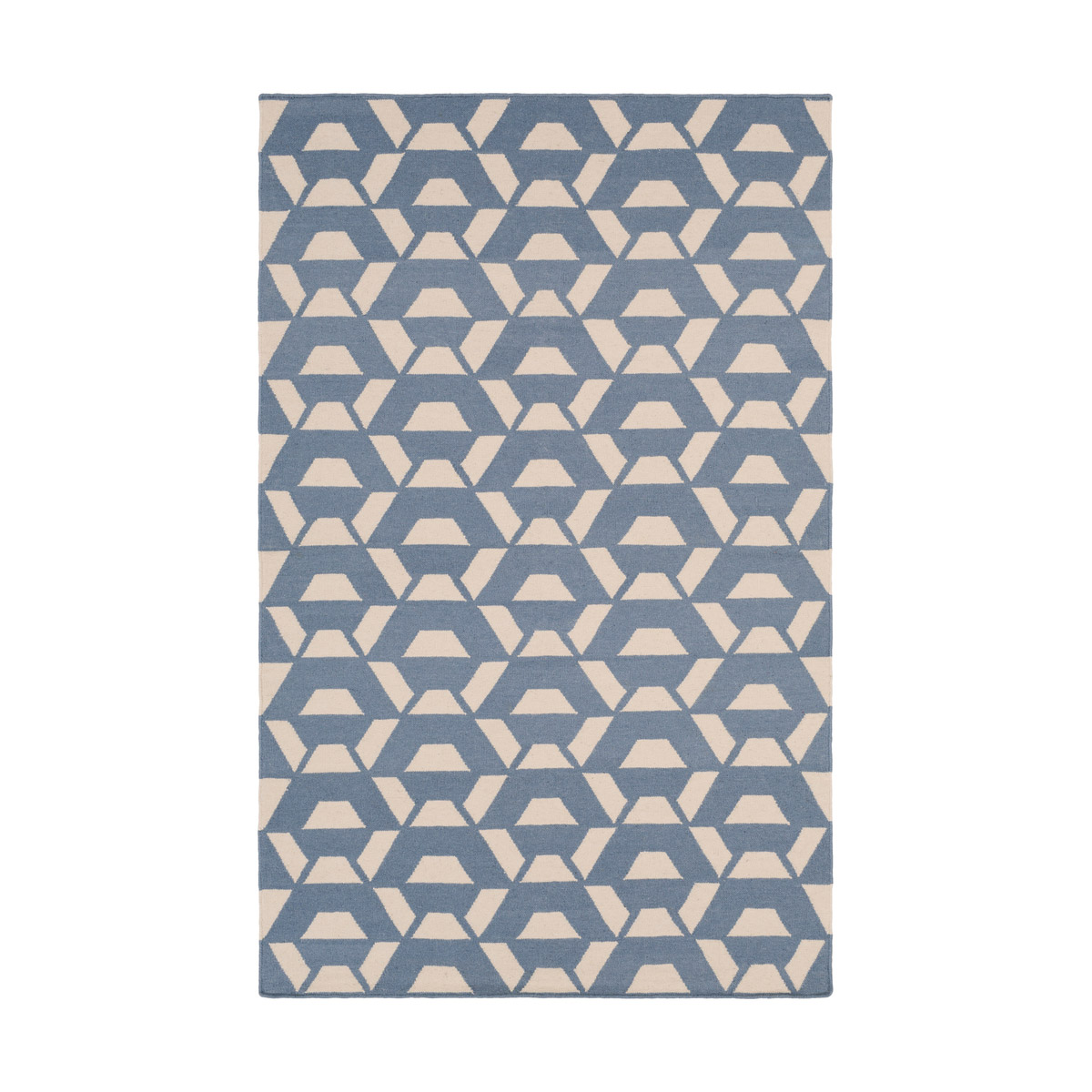 Rivington 72 X 48 inch Blue and Neutral Area Rug, Wool