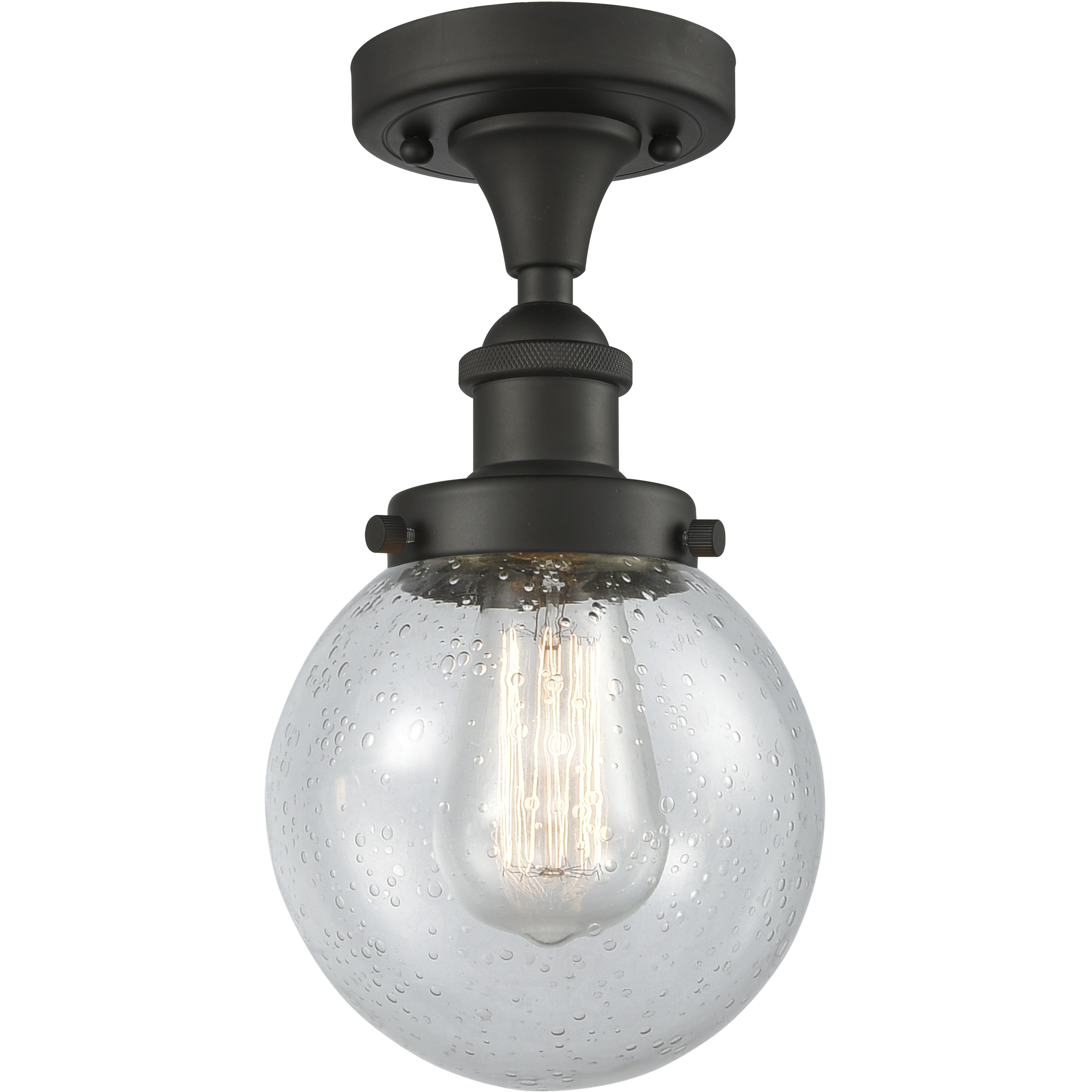 Beacon 1 Light 6.5 inch Oil Rubbed Bronze Semi-Flush Mount Ceiling Light