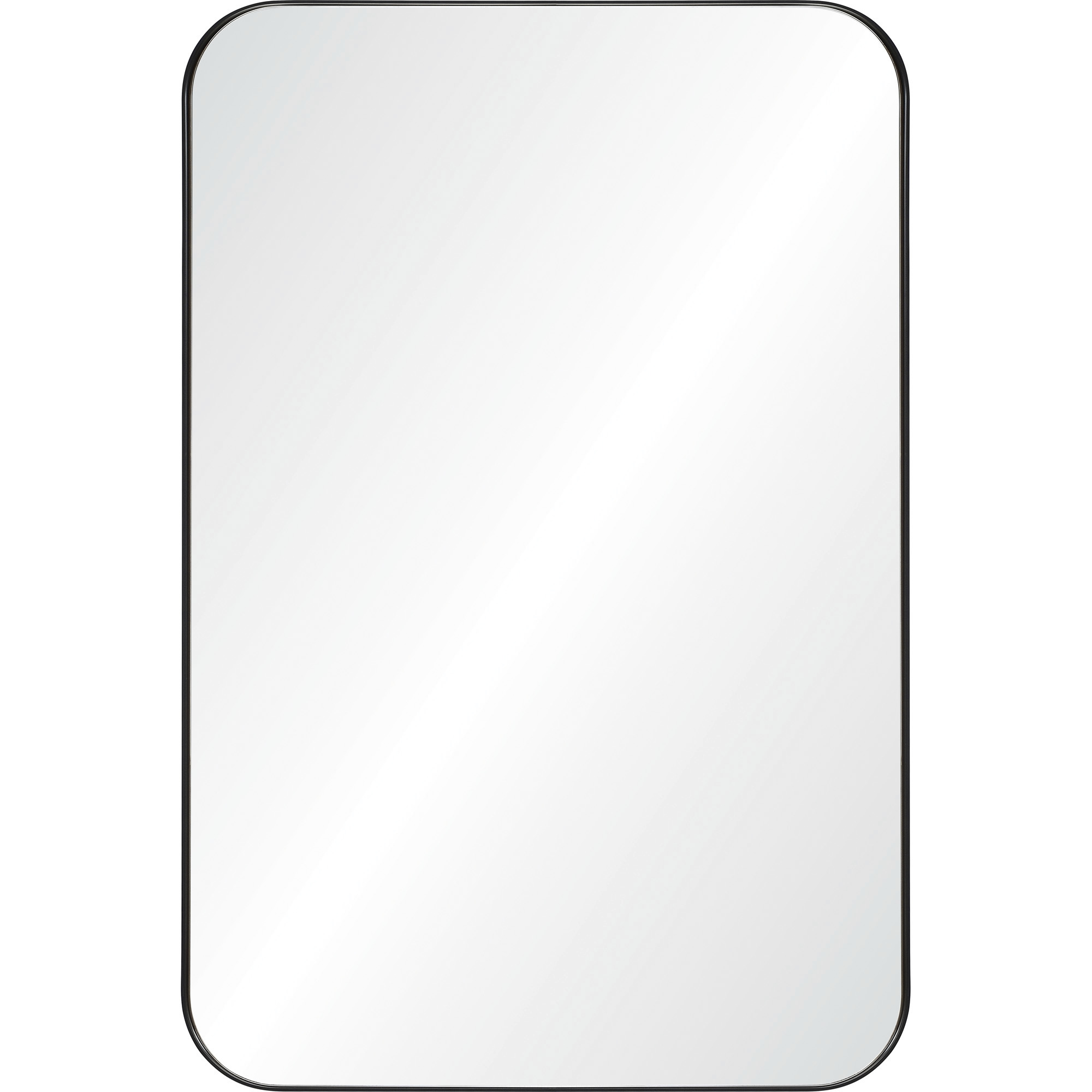 Glencoe 36 X 24 inch Matte Black and Clear Mirror