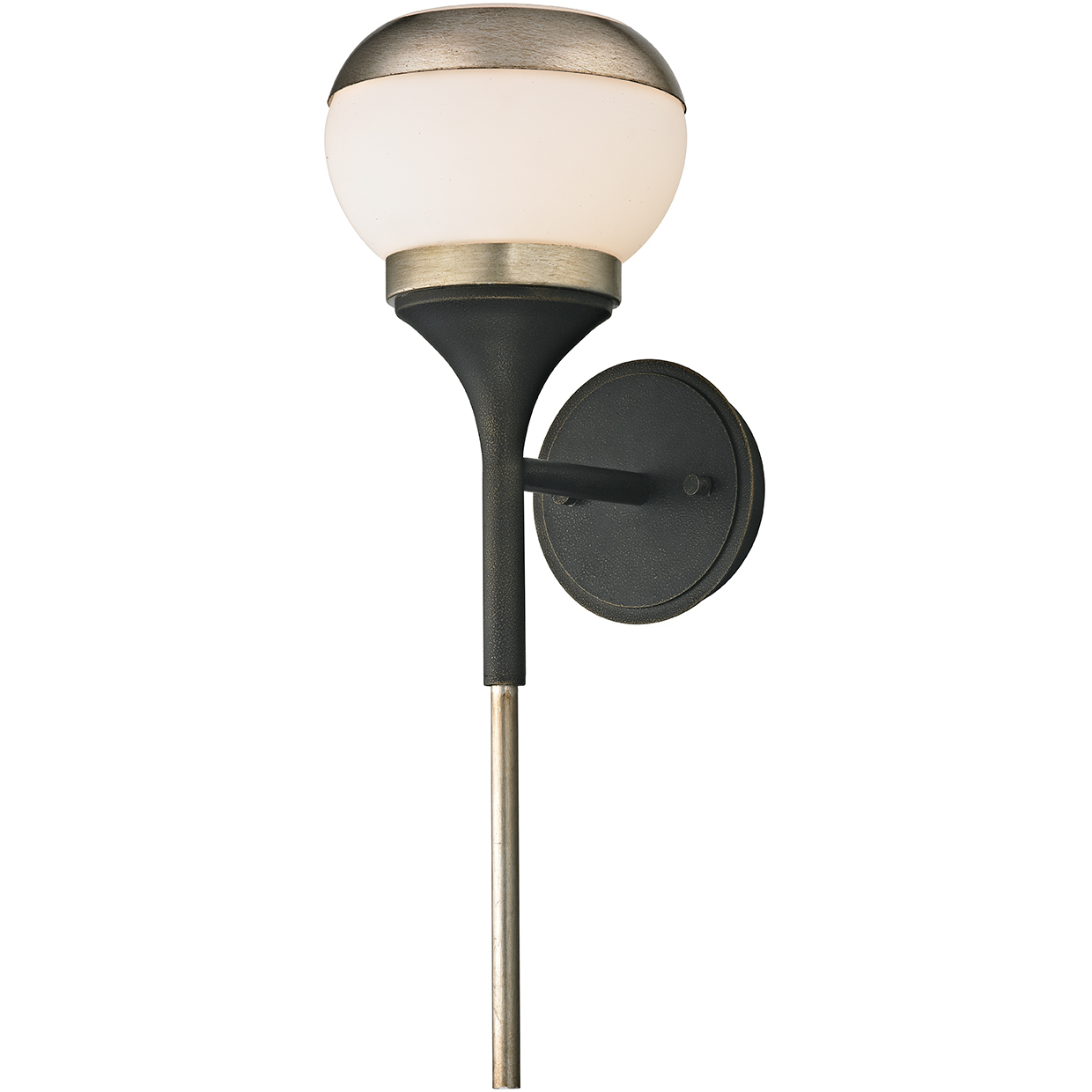 Alchemy 1 Light 6.5 inch Vintage Bronze Wall Sconce Wall Light, Opal White Glass