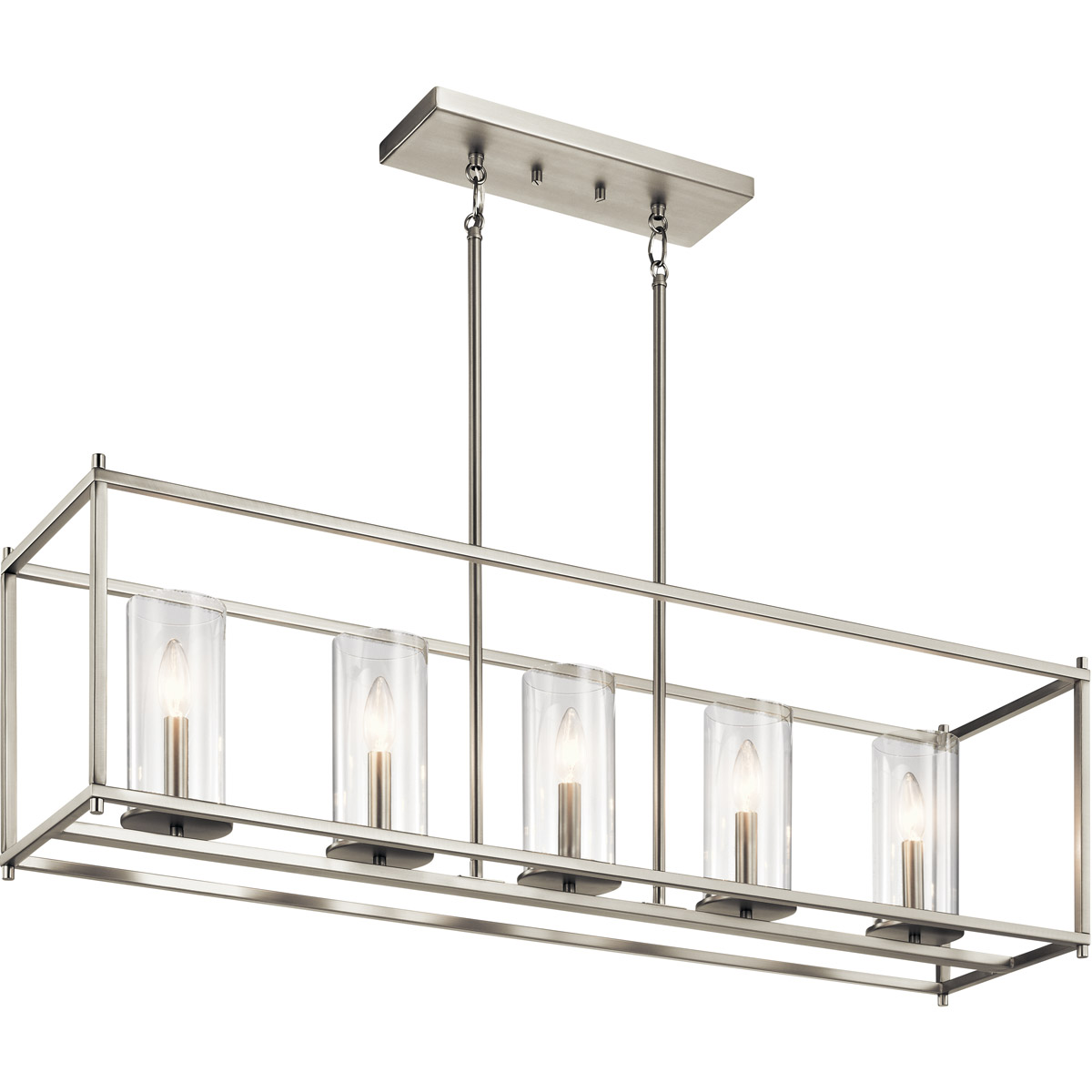 Crosby 5-Light Brushed Nickel Linear Chandelier