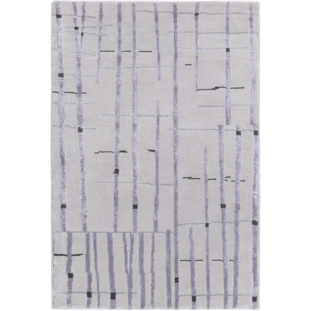 Shibui 72 X 48 inch Taupe/Charcoal/Black Rugs, Semi-Worsted New Zealand Wool and Viscose