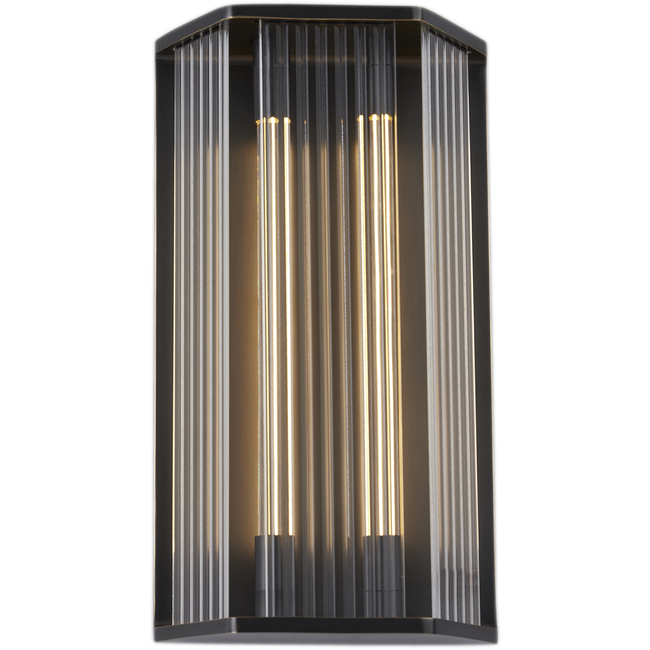 Sabre LED 8.63 inch Ribbed Glass/Urban Bronze ADA Wall/Ceiling Light Wall Light
