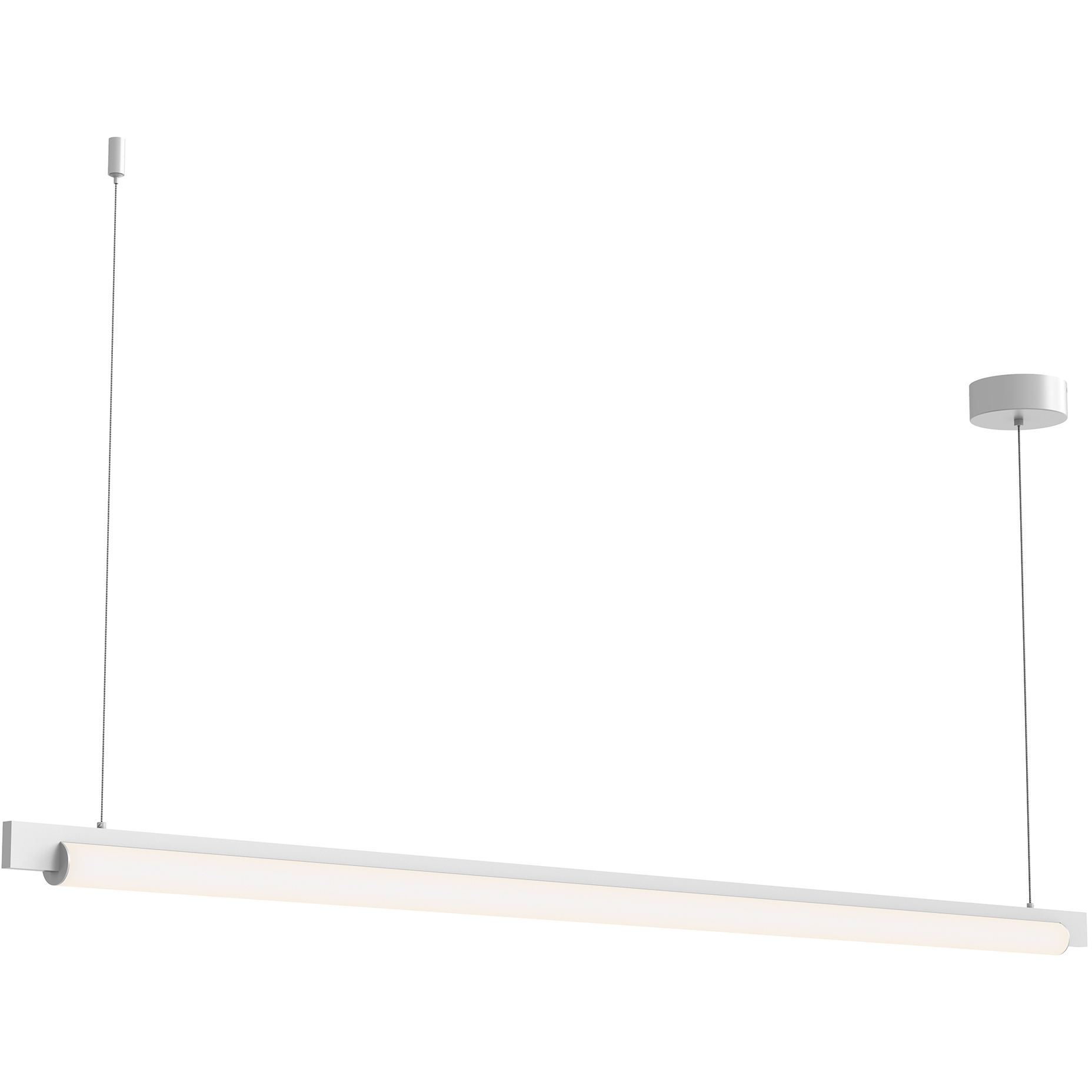 Keel LED 60 inch Satin White Pendant Ceiling Light in Add 20 ft. Cord