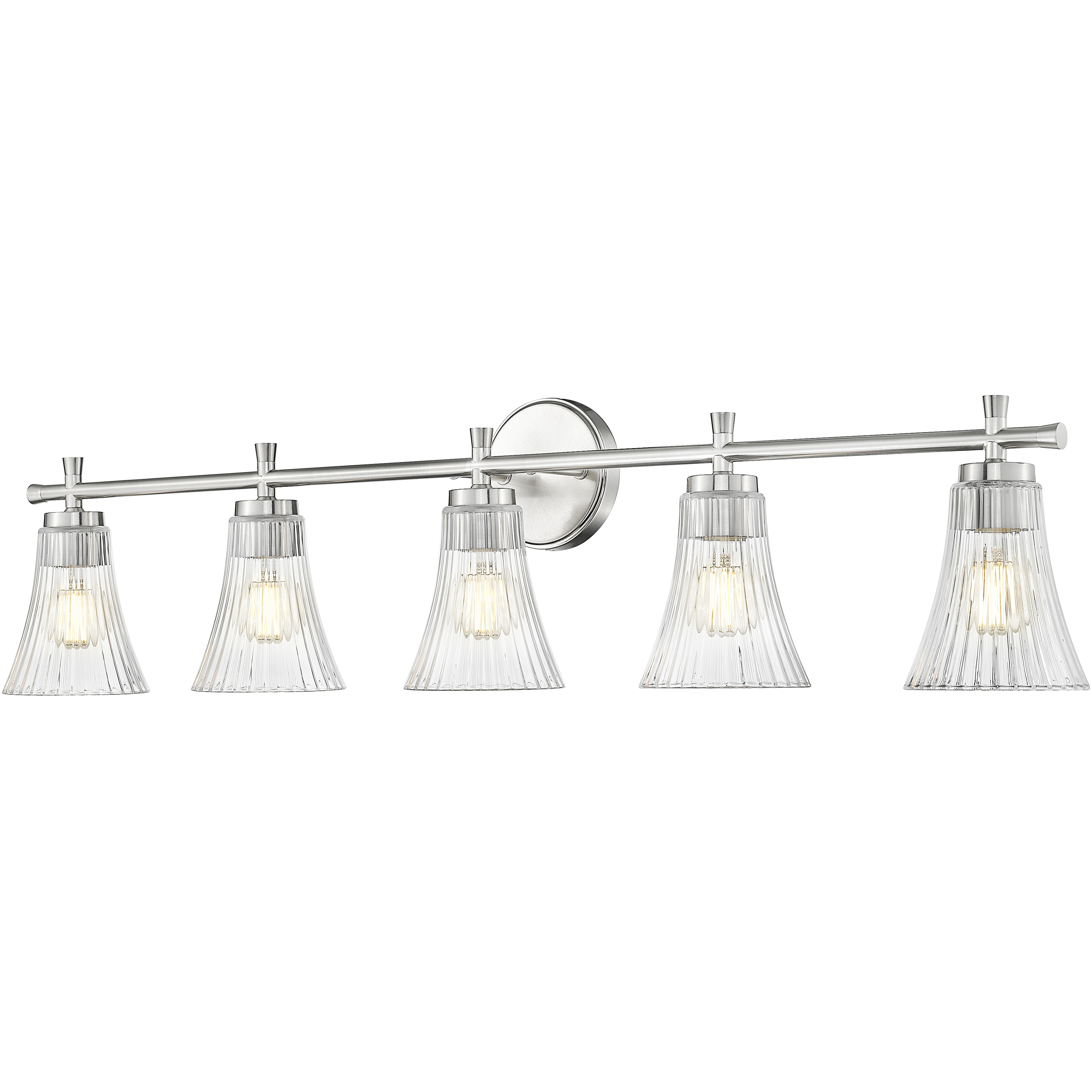 Belle 5 Light 42 inch Brushed Nickel Bath Vanity Light Wall Light