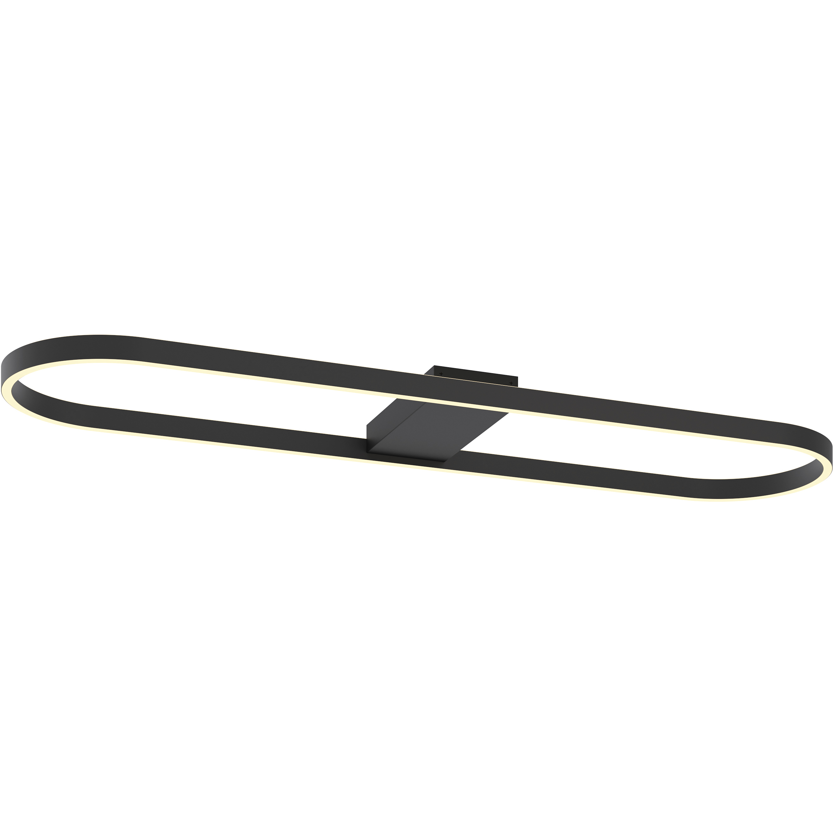 Glo 1 Light 12 inch Black Semi-Flush Mount Ceiling Light