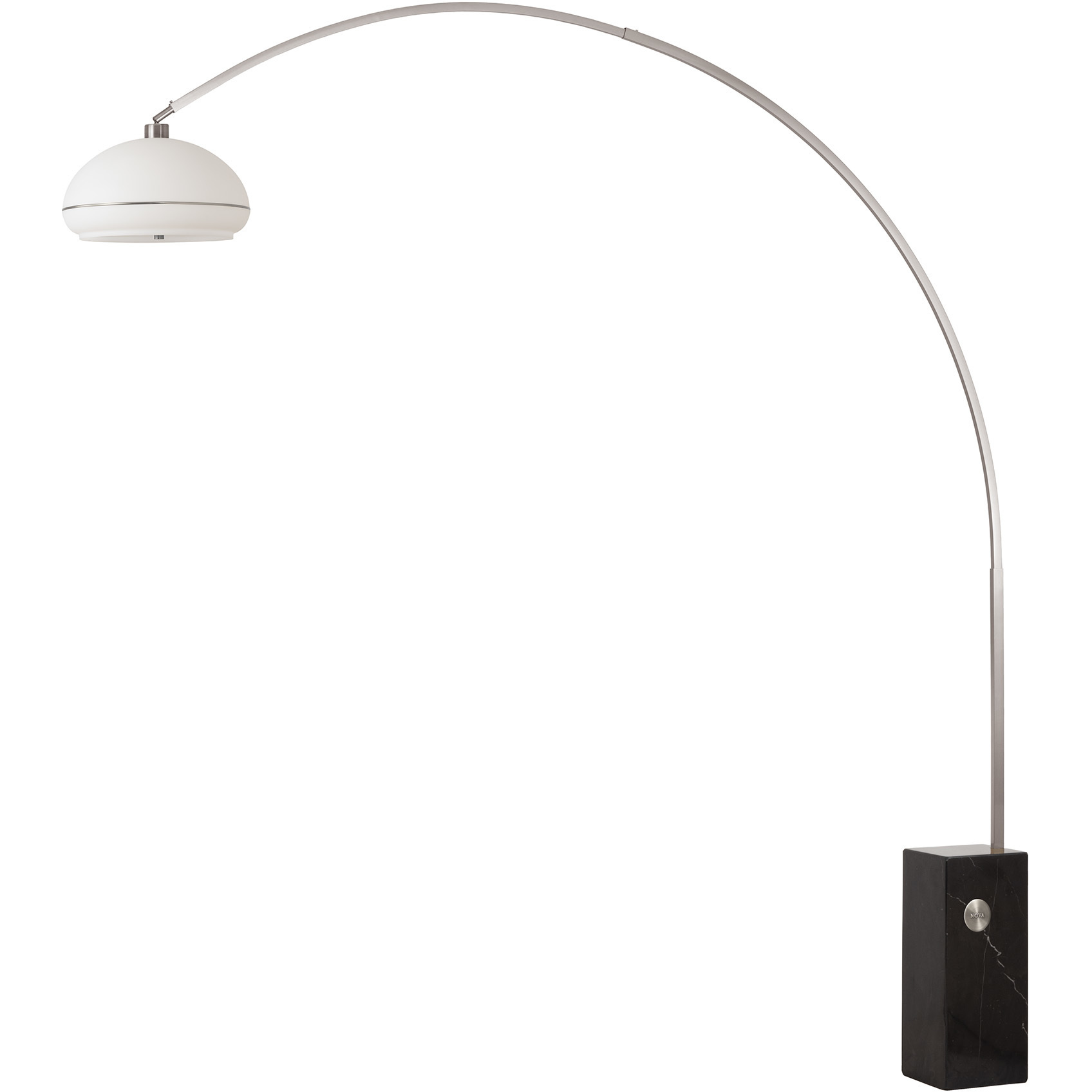 Iconic 95 inch 14 watt Satin Nickel and Black Arc Floor Lamp Portable Light