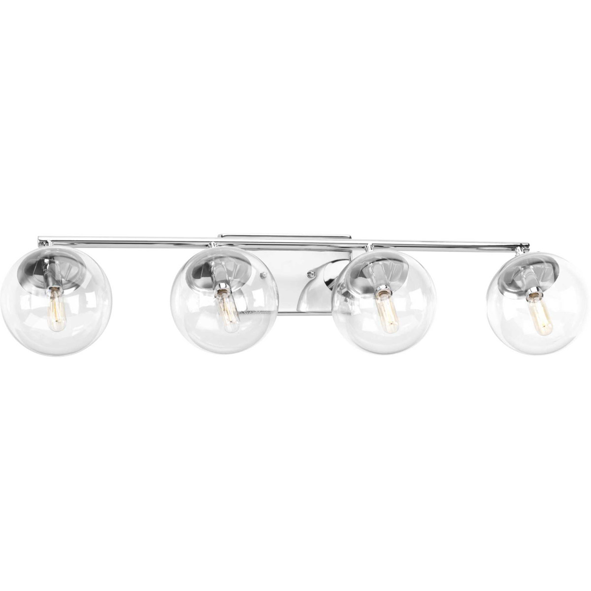 Progress P2857 15 Mod 4 Light 33 inch Polished Chrome Bath Vanity Wall Light Design Series