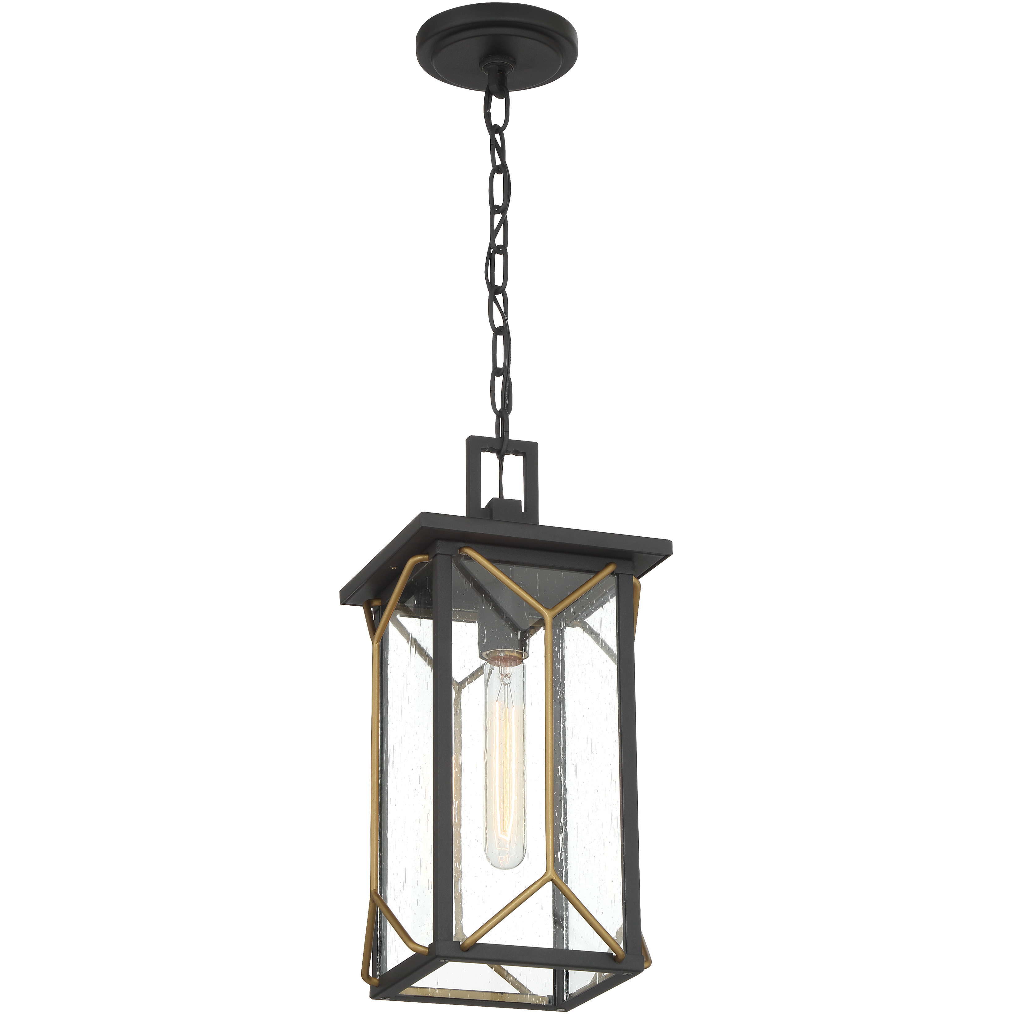 Hillside Manor 1 Light Black Outdoor Chain Hung, The Great Outdoors