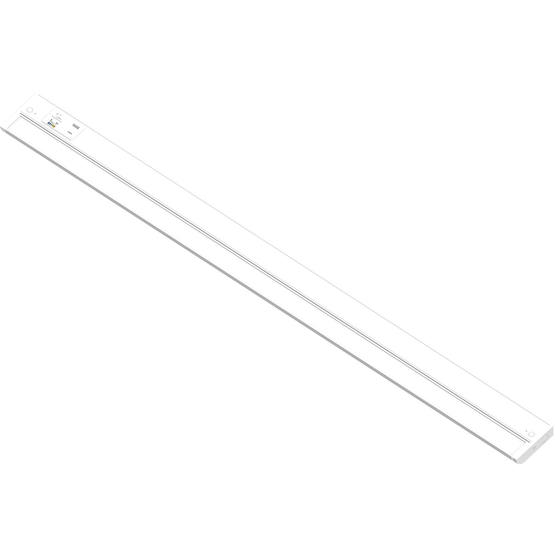 LEDUR LED 42 inch Matte Powder White 120V Adjustable Under Cabinet Luminaire, with Selectable CCT & USB Ports