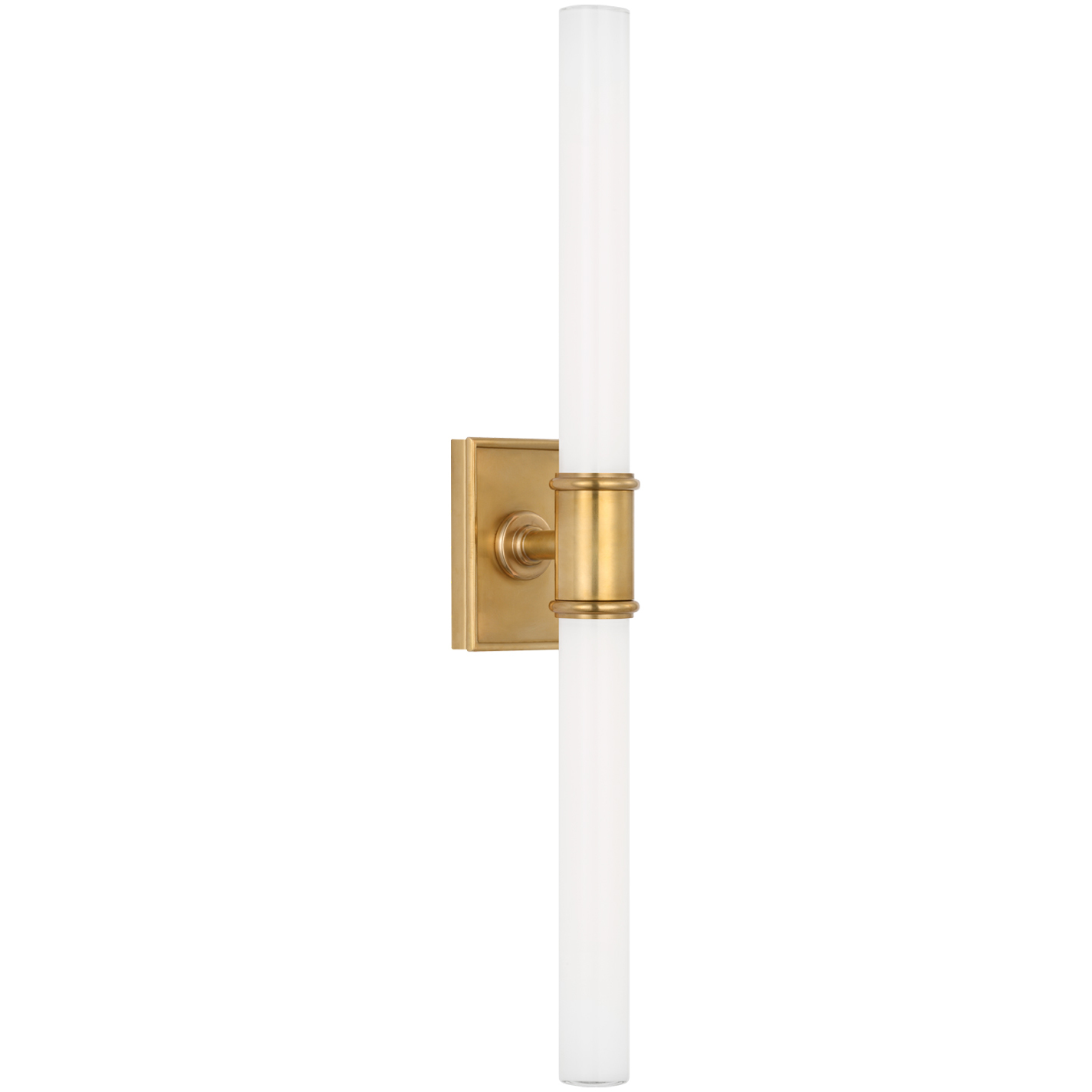 Chapman & Myers Owen LED 2.75 inch Antique-Burnished Brass Double Bath Light Wall Light