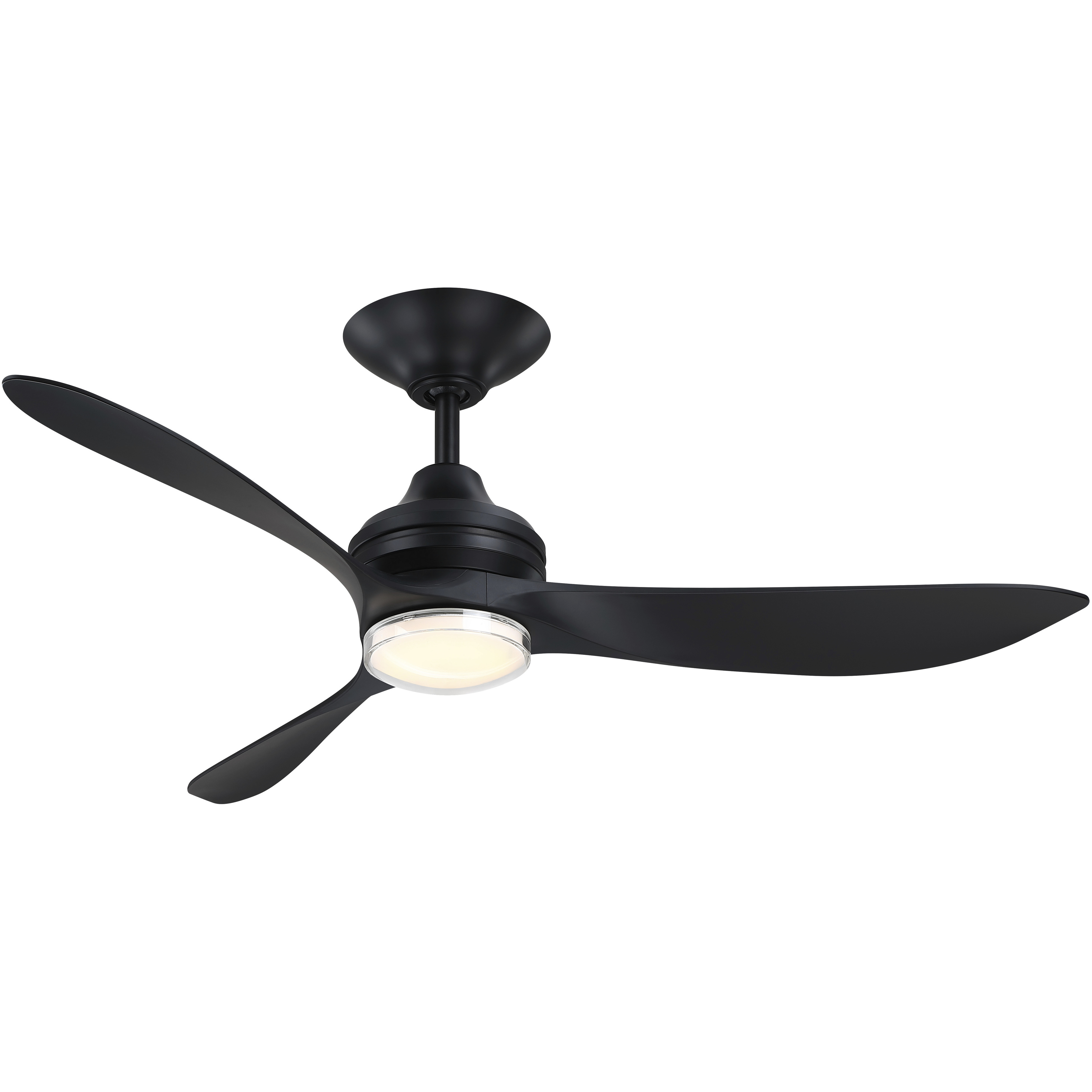 Aviara Coastal 52 inch Black Indoor/Outdoor Smart Ceiling Fan, Kit
