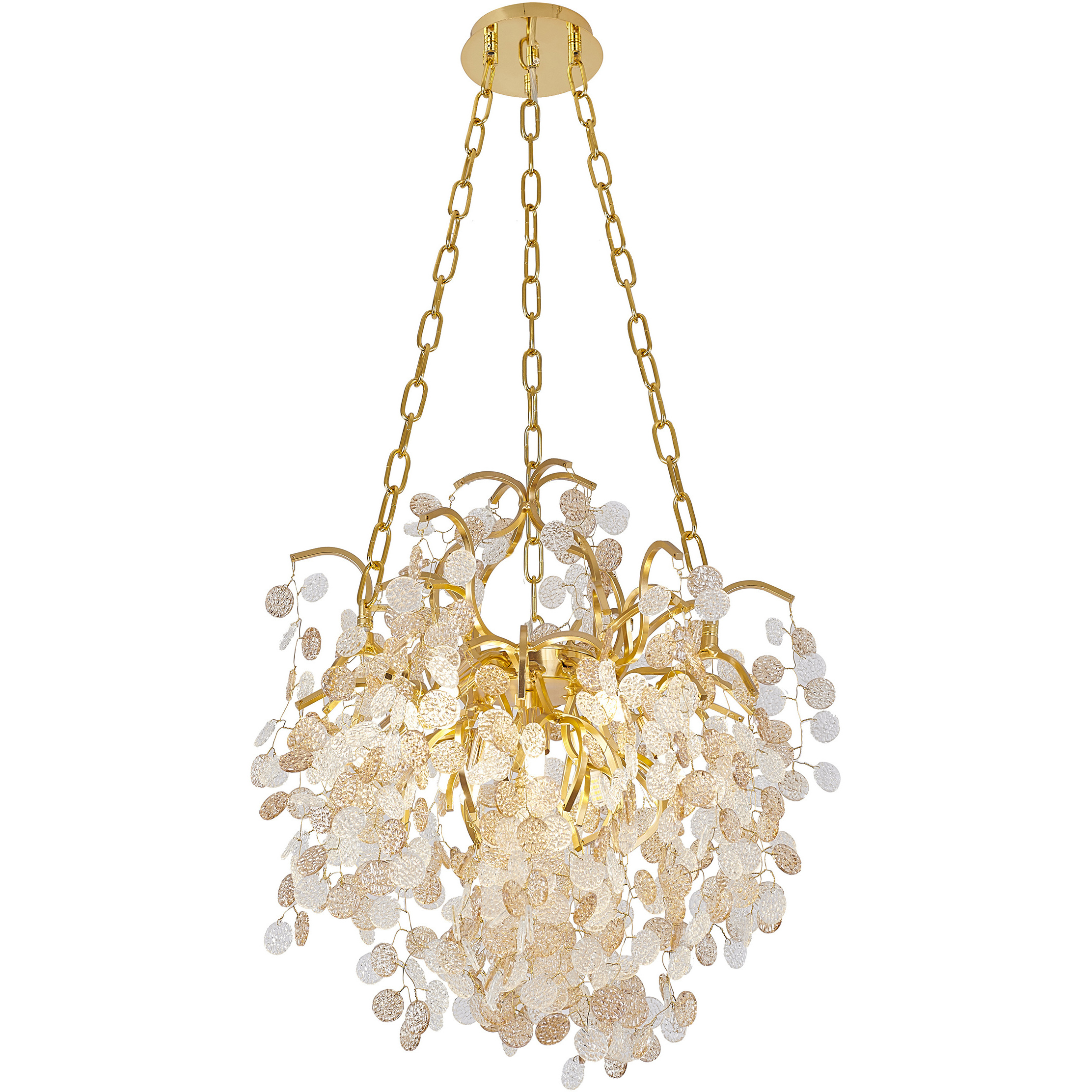Canada 10 Light 22 inch Gold Chandelier Ceiling Light