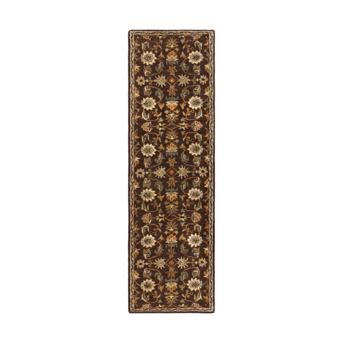 Arlo 42 X 42 inch Dark Brown/Camel/Ivory/Olive/Teal/Mustard Rugs, Round