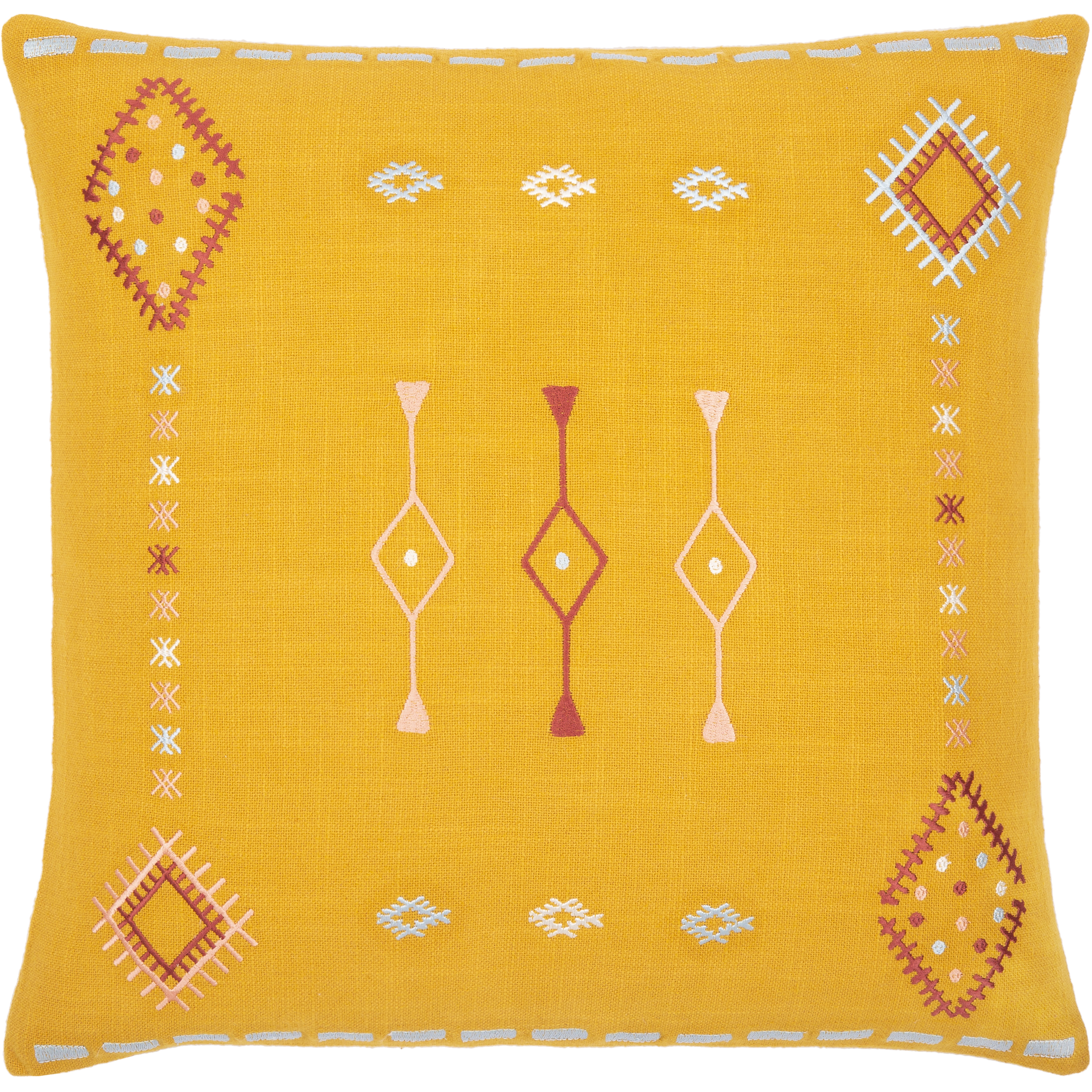 Zina 20 inch Mustard Pillow Kit in 20 x 20, Square