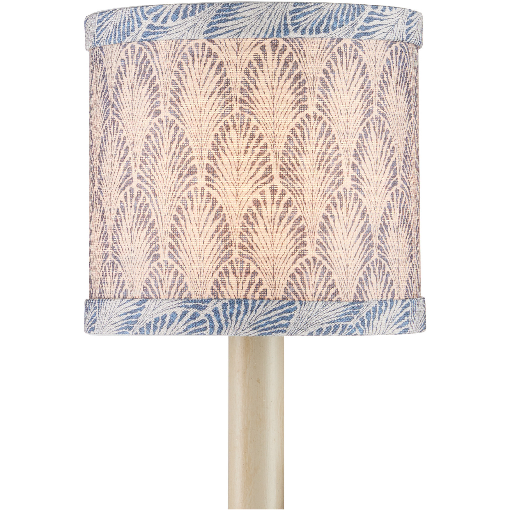 Plume Blue and Ivory 5 inch Chandelier Shade