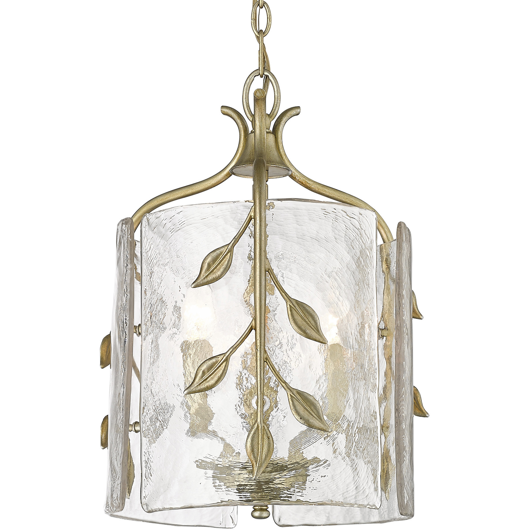 Calla 3 Light 13 inch White Gold Pendant Ceiling Light