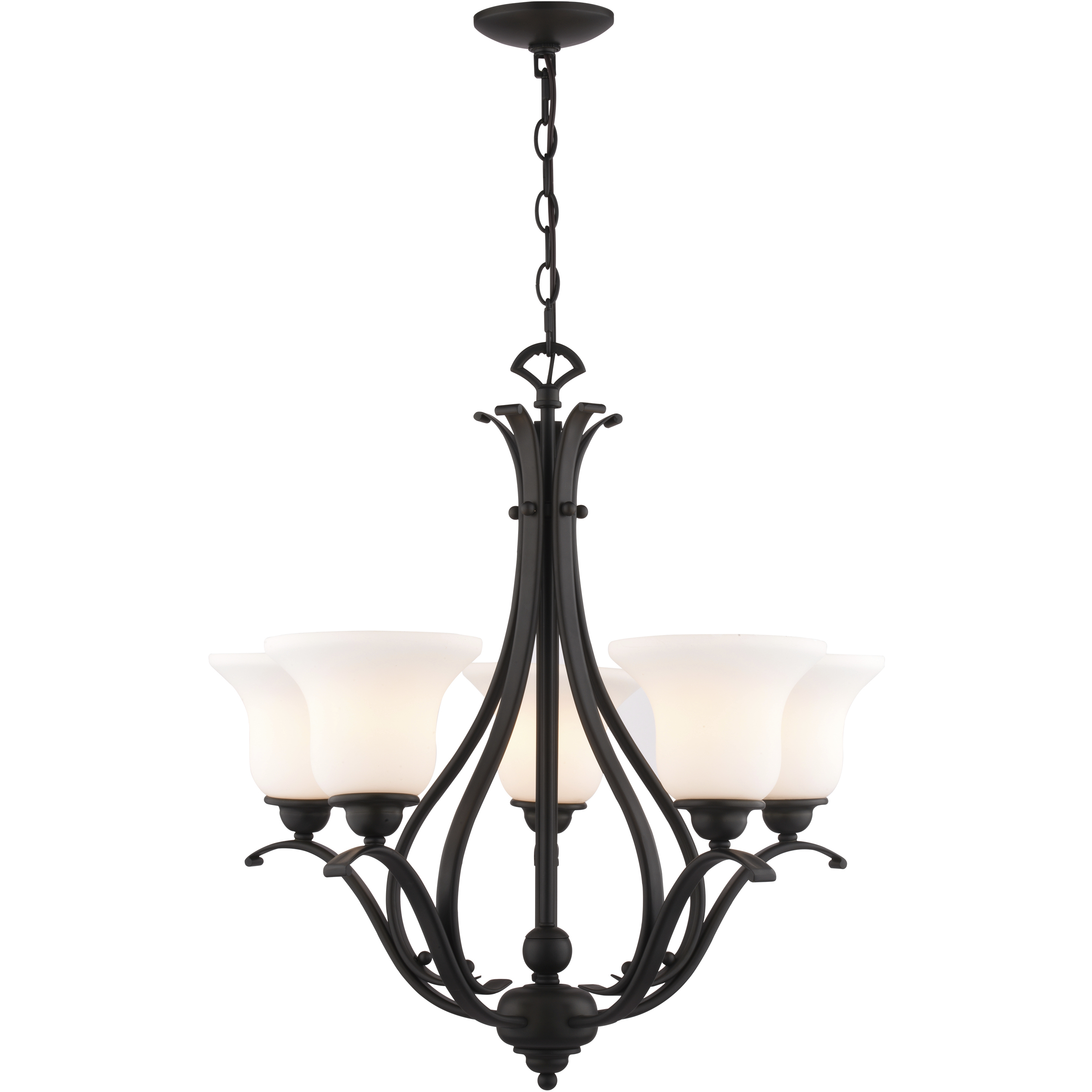 Monrovia 5 Light 26 inch Oil Rubbed Bronze Chandelier Ceiling Light