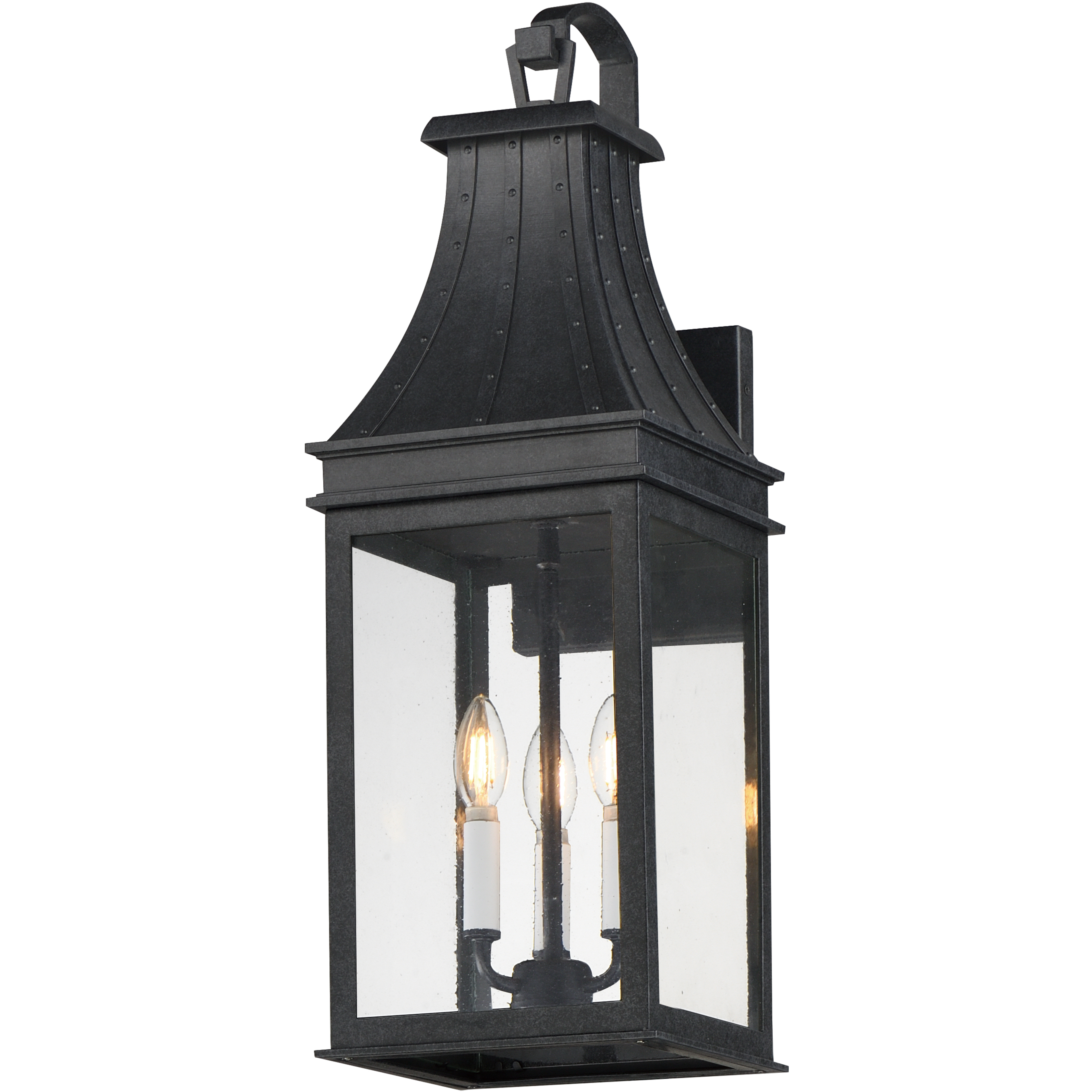 Bramwell VX 3 Light 27 inch Black Patina Outdoor Wall Mount