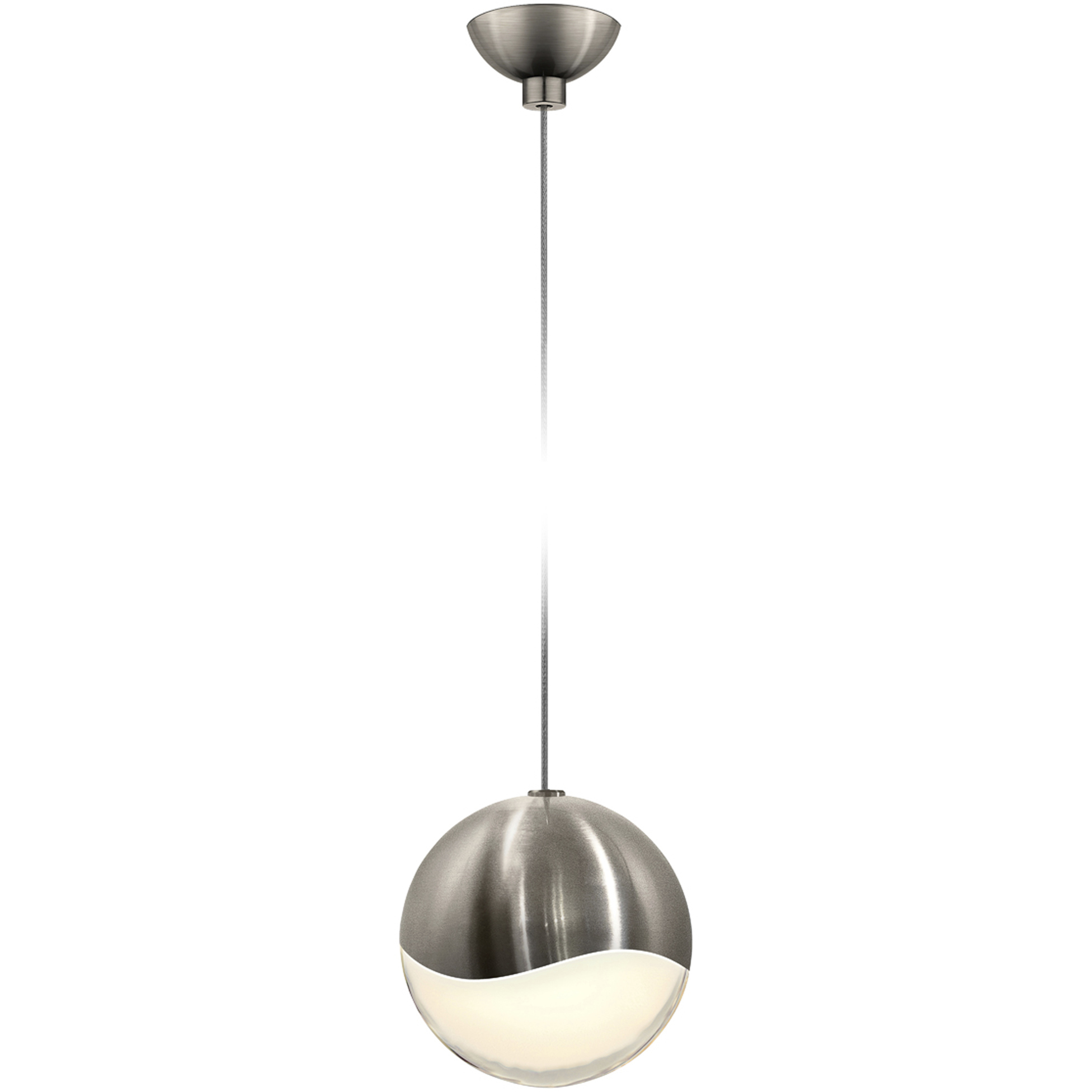 Grapes LED 3.75 inch Satin Nickel Pendant Ceiling Light in Large