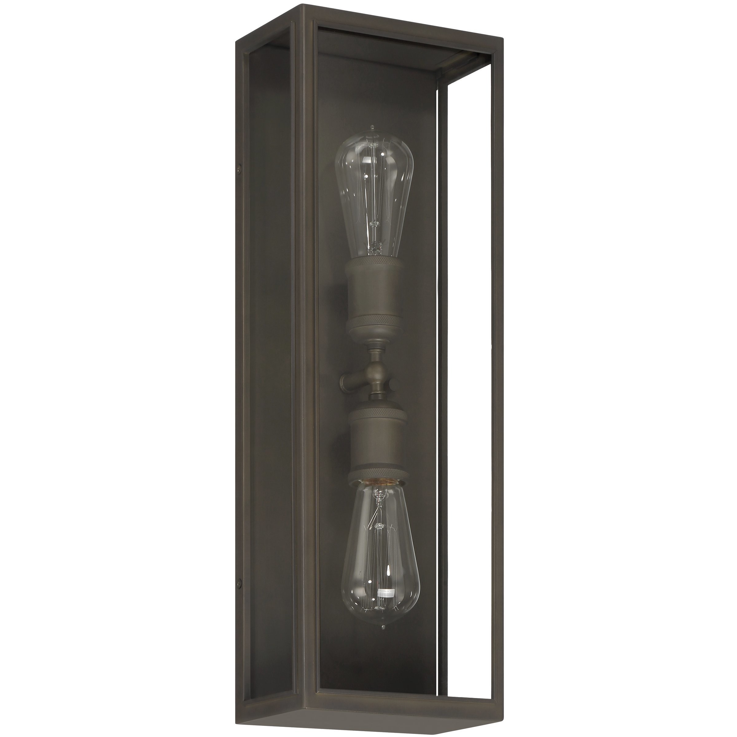 Hollis 2 Light 20 inch Blackened Brass Exterior Wall Sconce