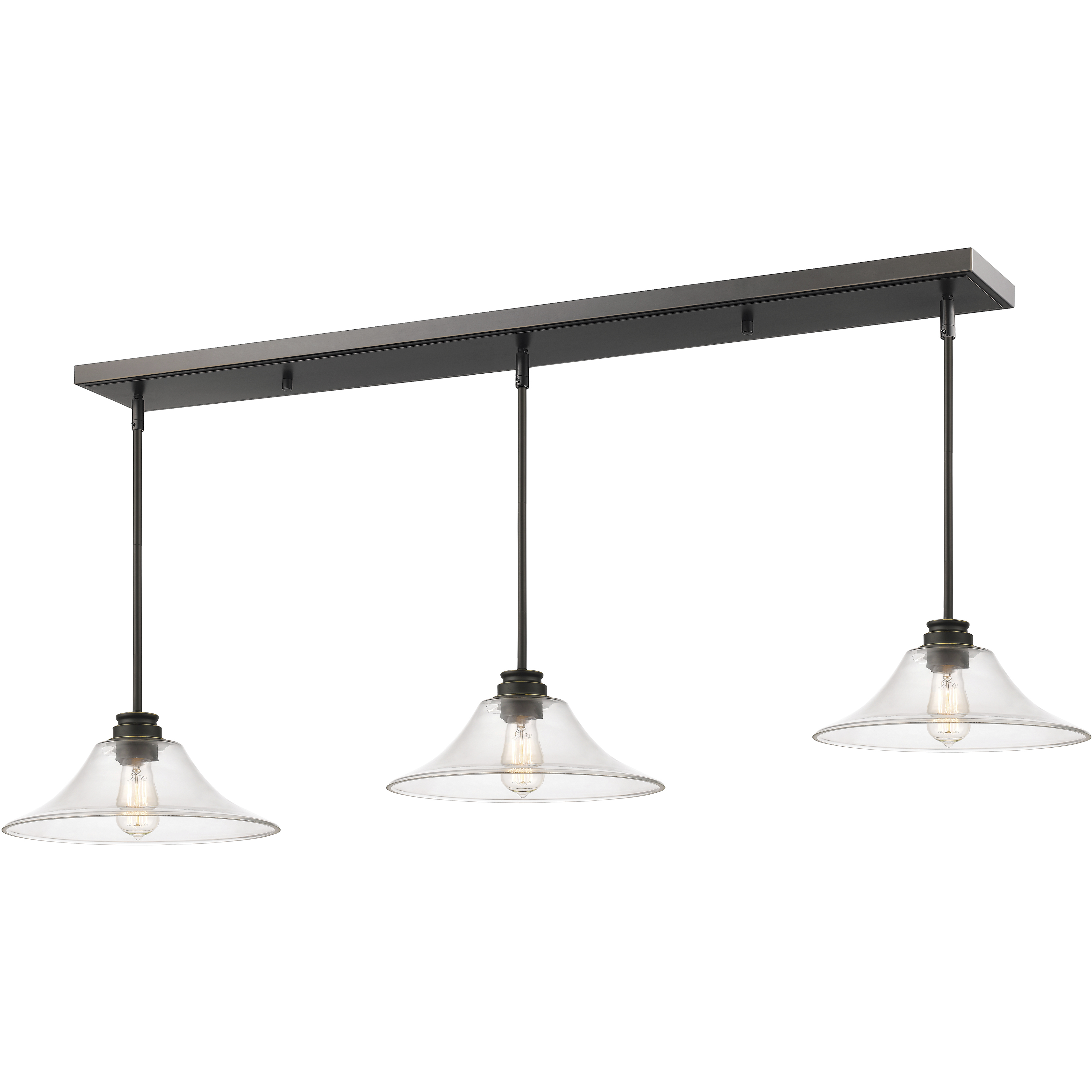 Annora 3 Light 56 inch Olde Bronze Linear Chandelier Ceiling Light