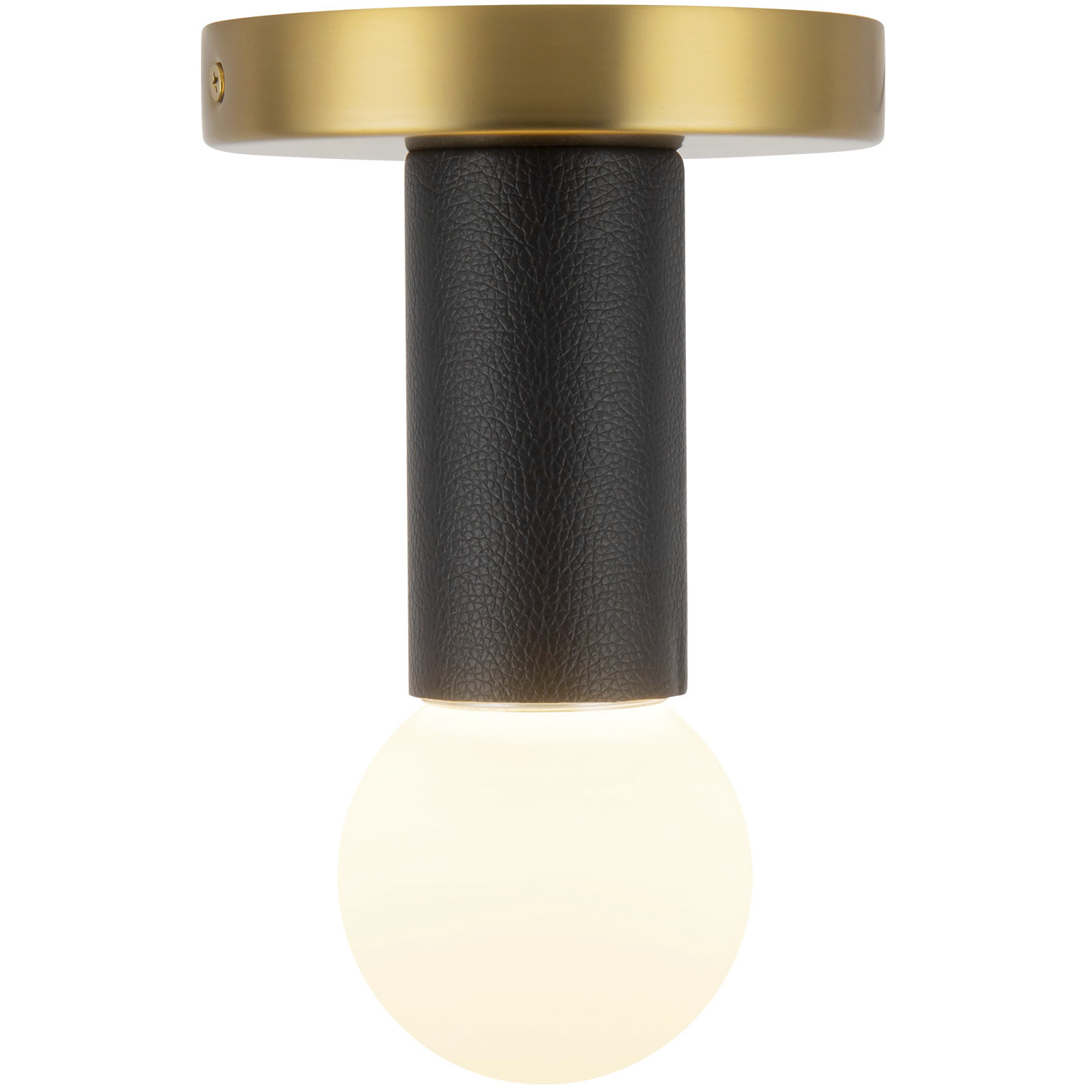 Calla 5.13 inch Brushed Gold Flush Mount Ceiling Light in Matte Opal Glass