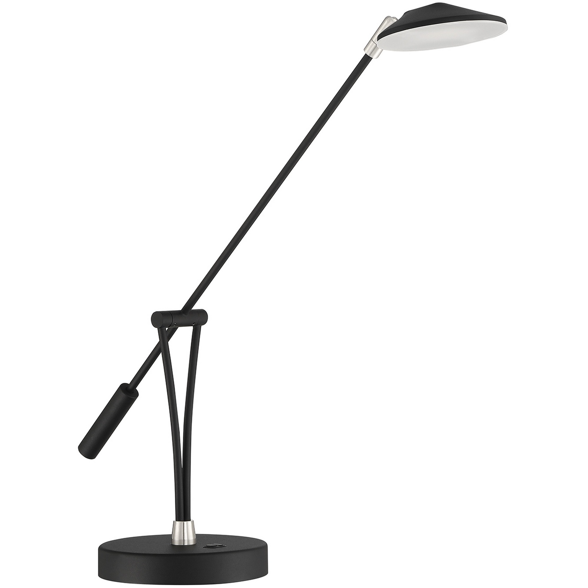 Lahoya 9 inch 10 watt Black and Satin Nickel Task Lamp Portable Light