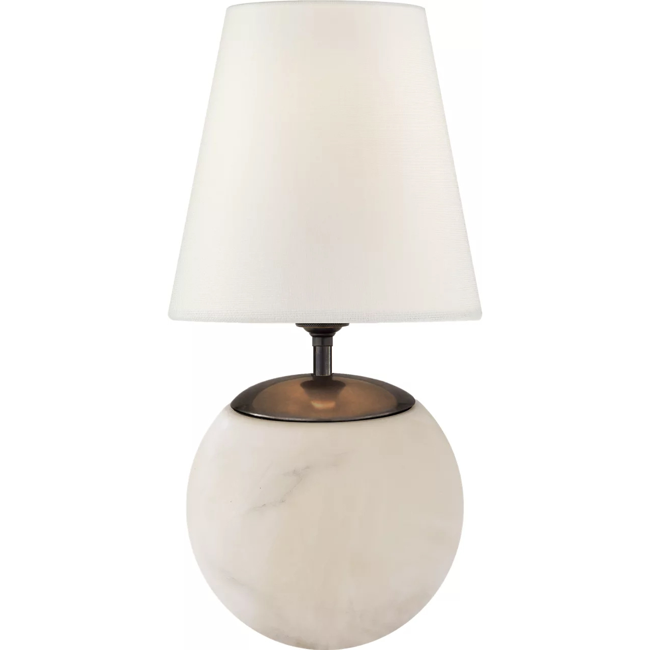 Thomas O'Brien Terri 15 inch 75 watt Alabaster Table Lamp Portable Light in Linen, Large