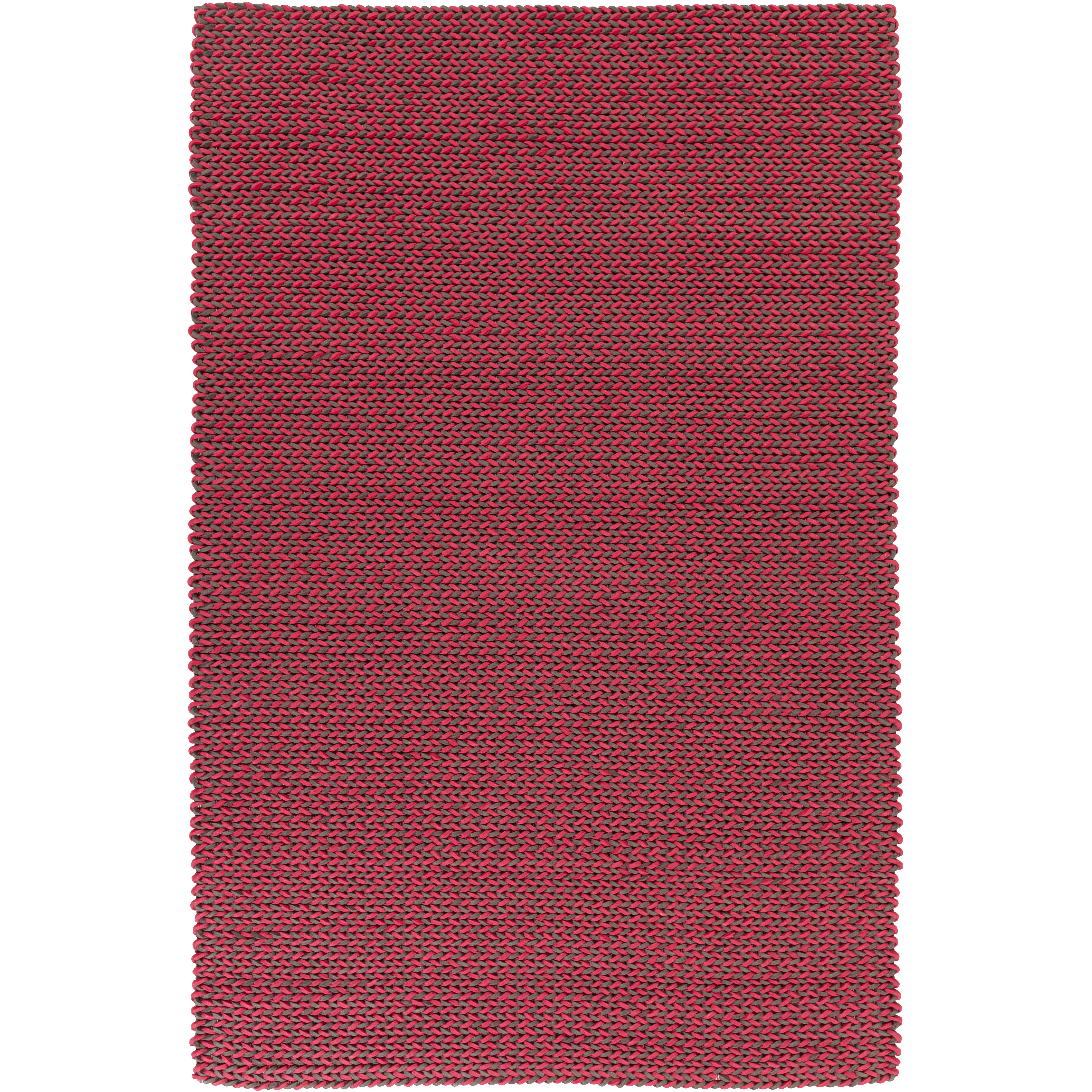 Juno 96 X 60 inch Bright Pink, Dark Brown Rug