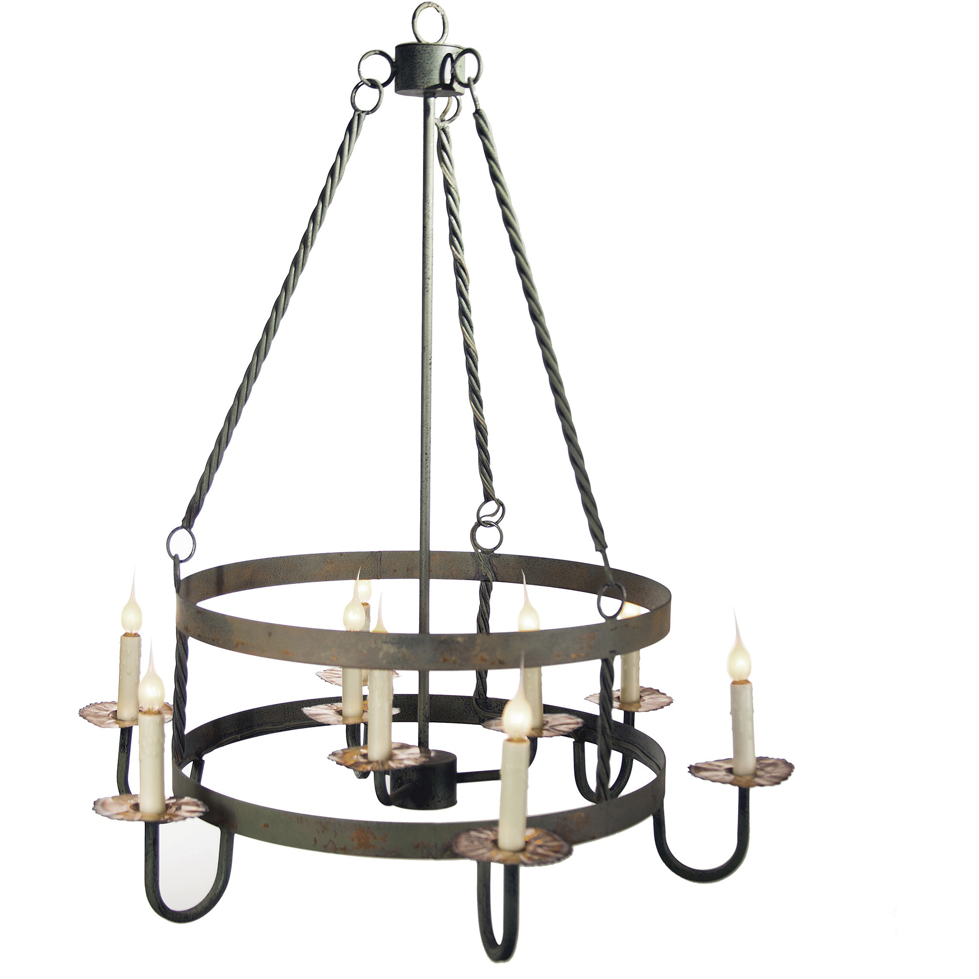 Hill Country 9 Light Darkened Bronze and Antique Green Chandelier Ceiling Light