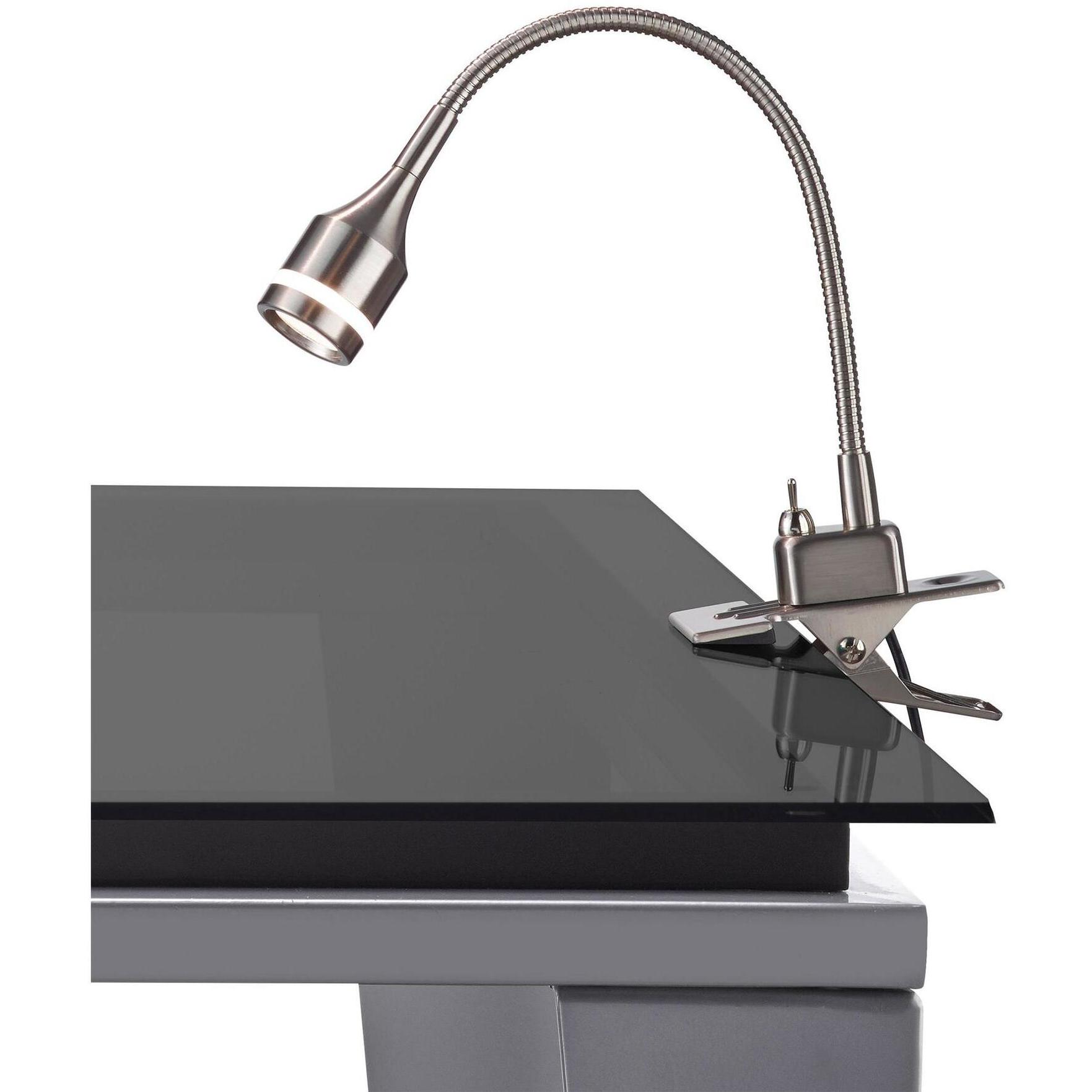 Prospect 10 inch 3.00 watt Steel Clip Lamp Portable Light in Brushed Steel