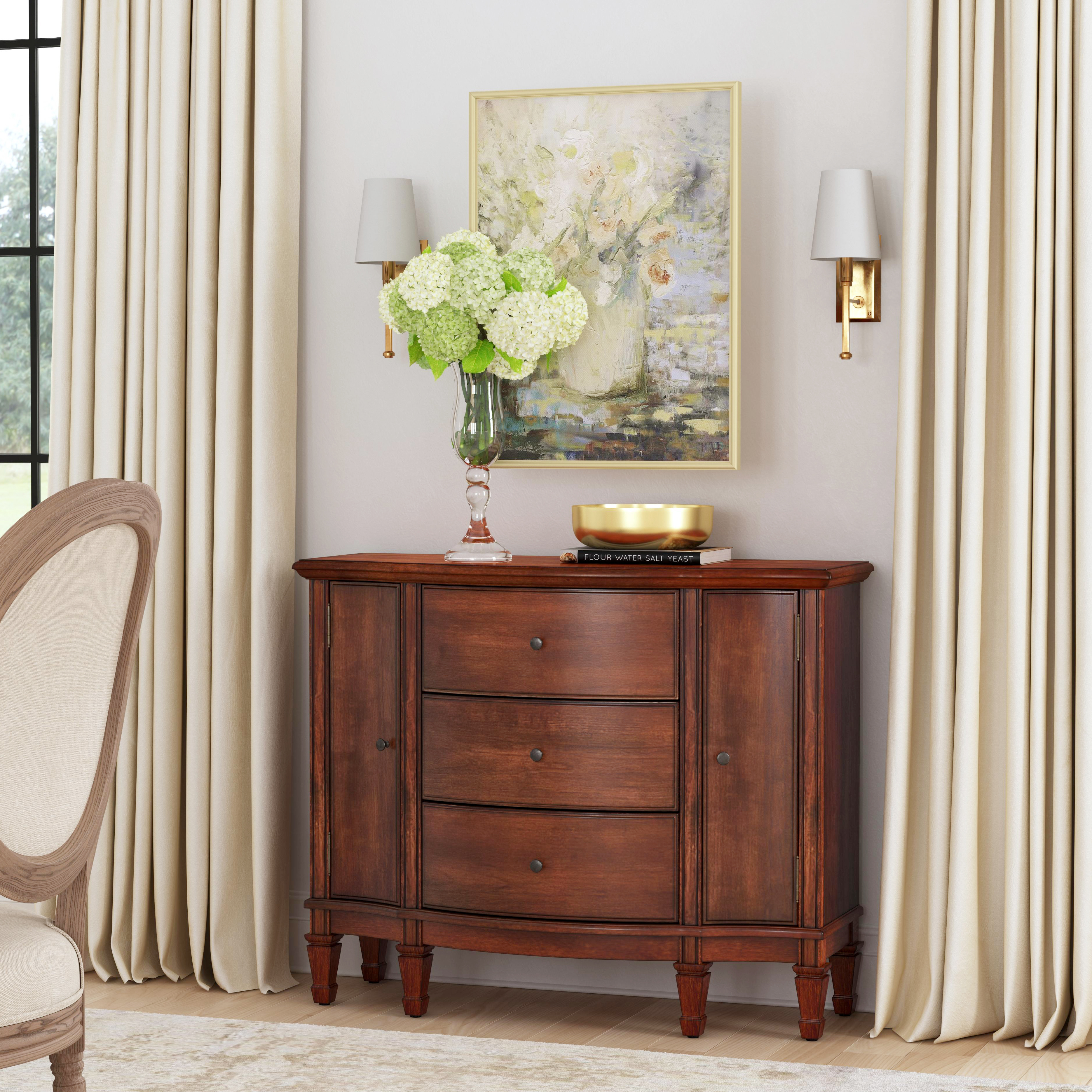 Sheffield 3 Drawer 2 Drawer Accent Cabinet in Antique Cherry