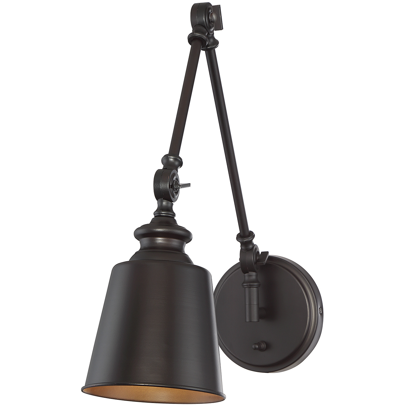Farmhouse 12 inch 60.00 watt Oil Rubbed Bronze Adjustable Wall Sconce Wall Light