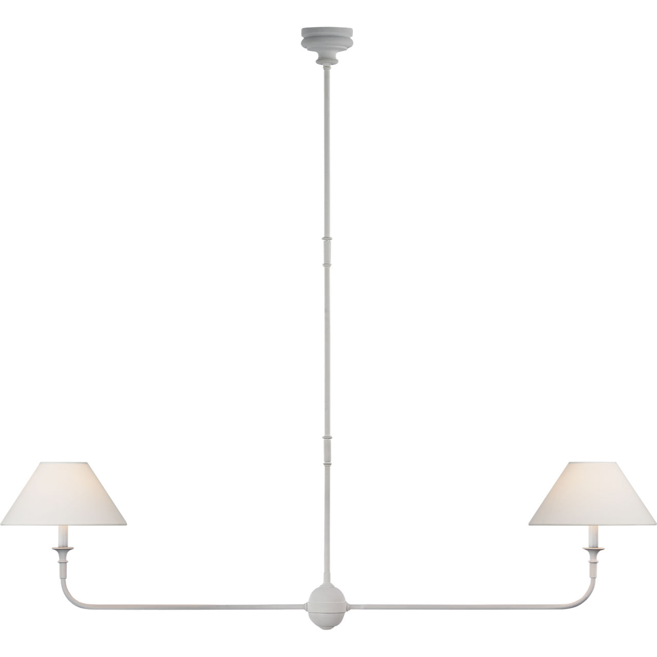 Thomas O'Brien Piaf LED 62 inch Plaster White Linear Pendant Ceiling Light, Large