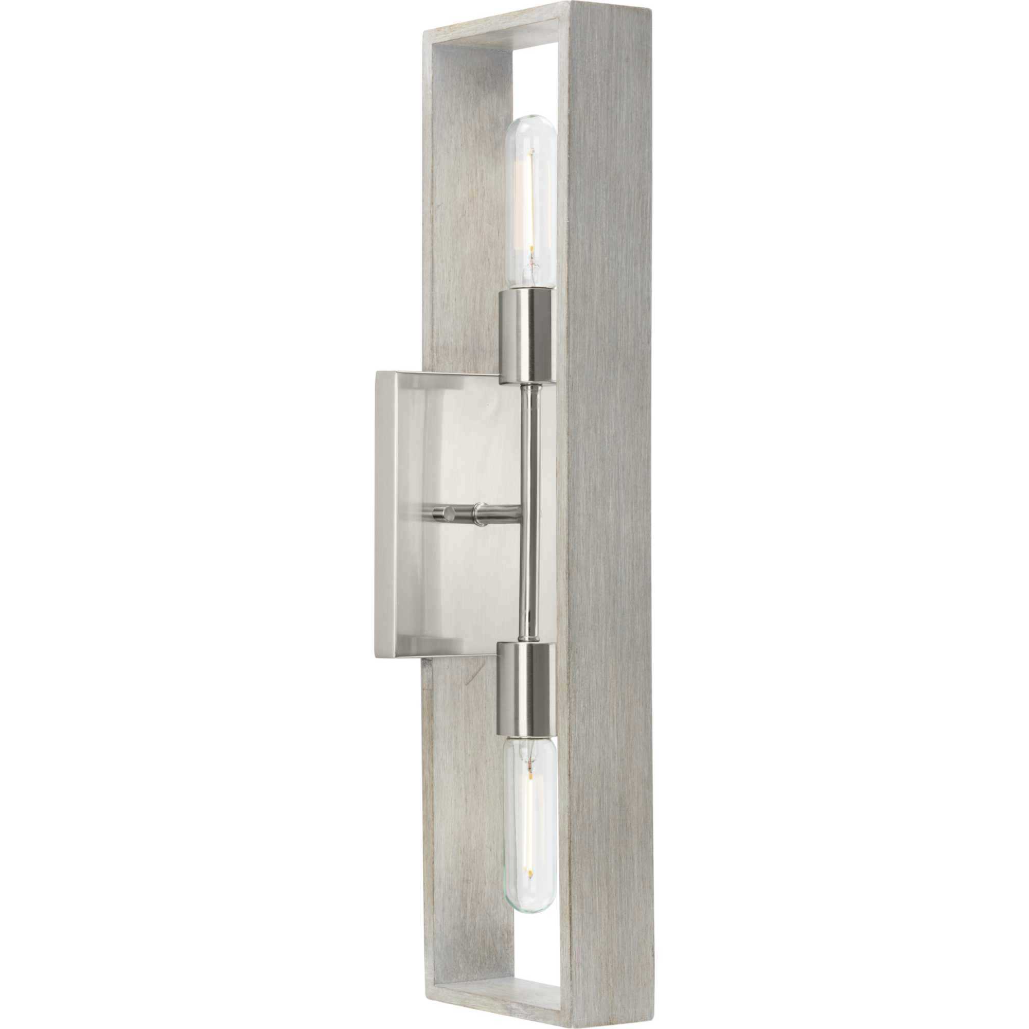Boundary 2 Light 24 inch Brushed Nickel Wall Bracket Wall Light, Design Series