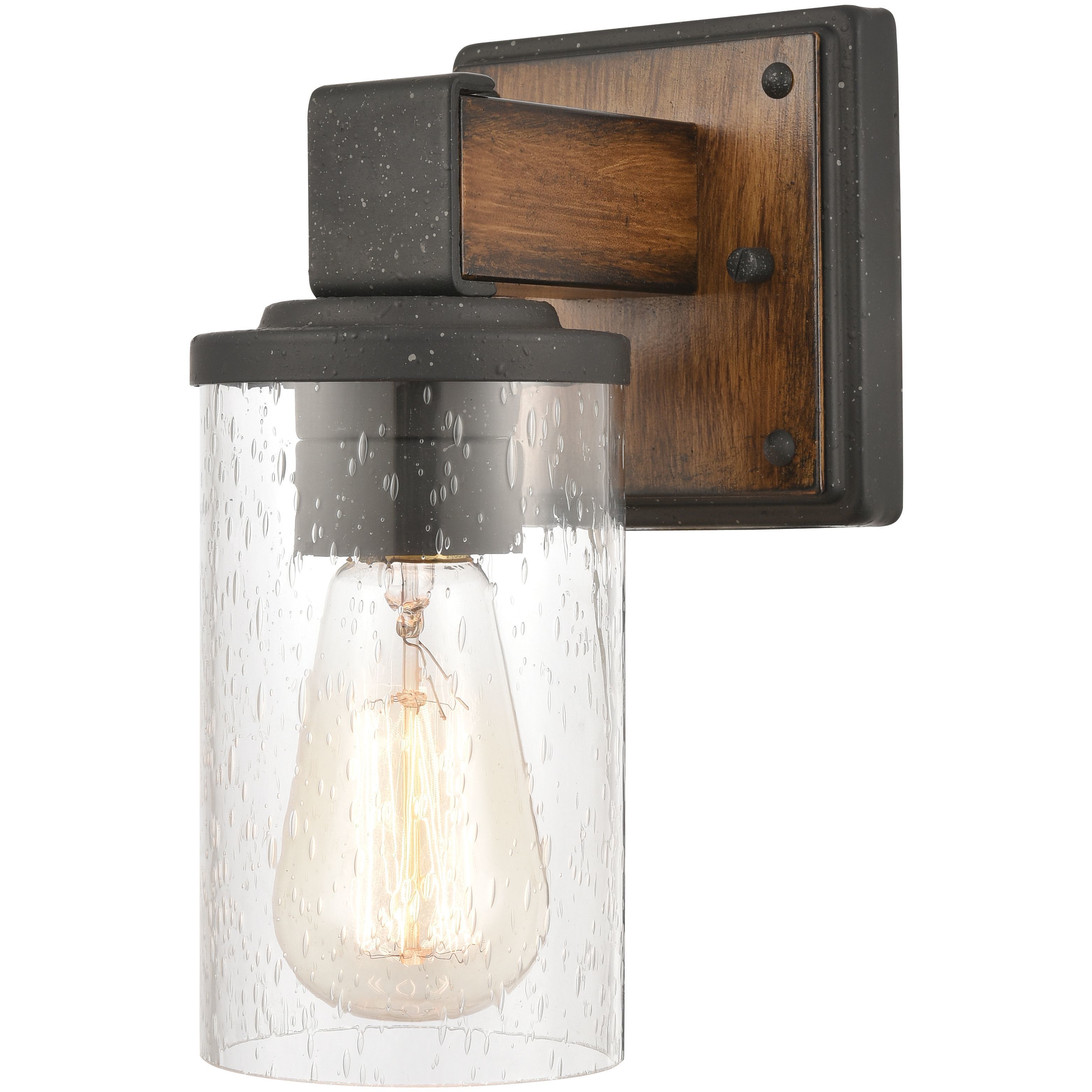 Annenberg 1 Light 6 inch Distressed Black Vanity Light Wall Light
