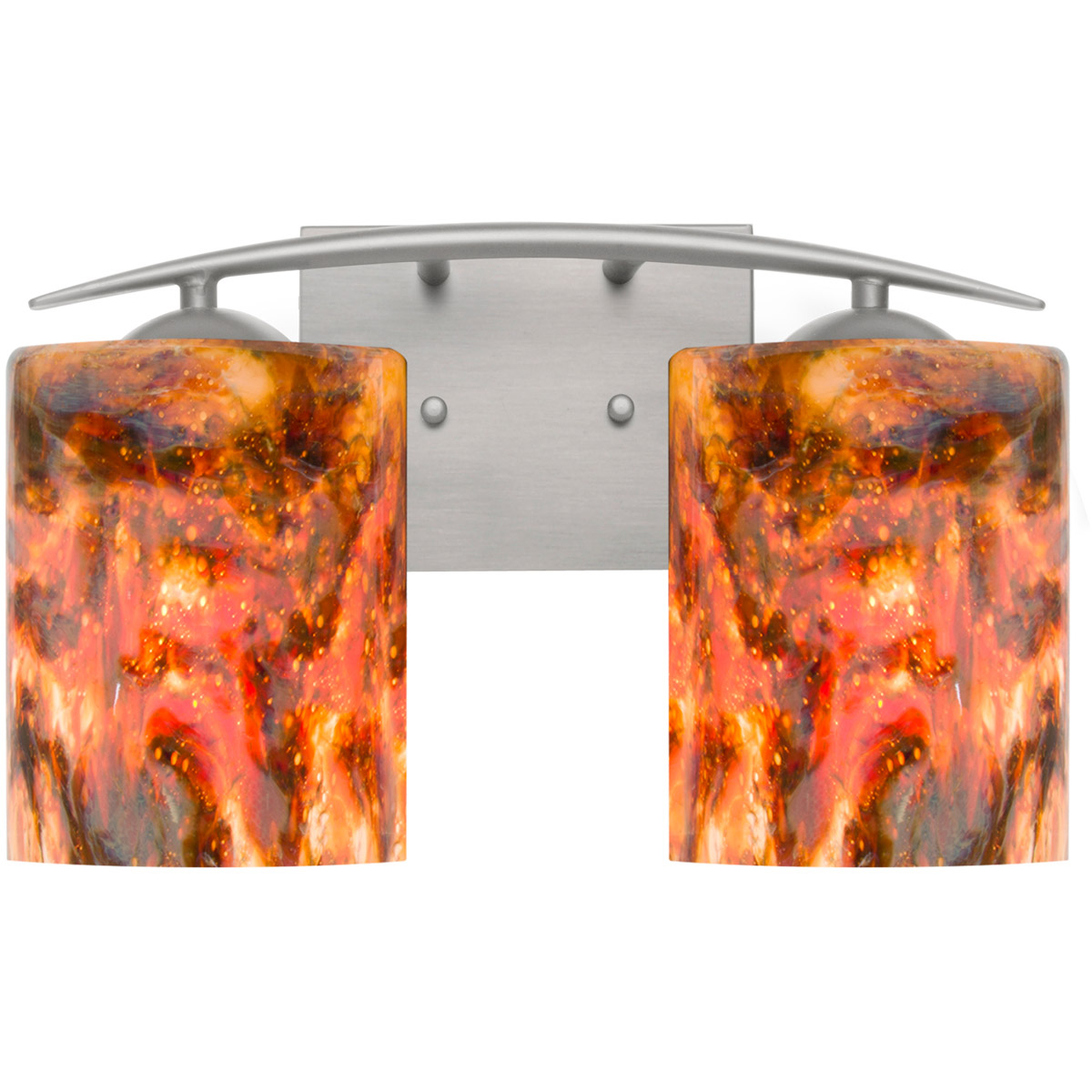 Lava 2 Light 13 inch Satin Nickel Vanity Light Wall Light