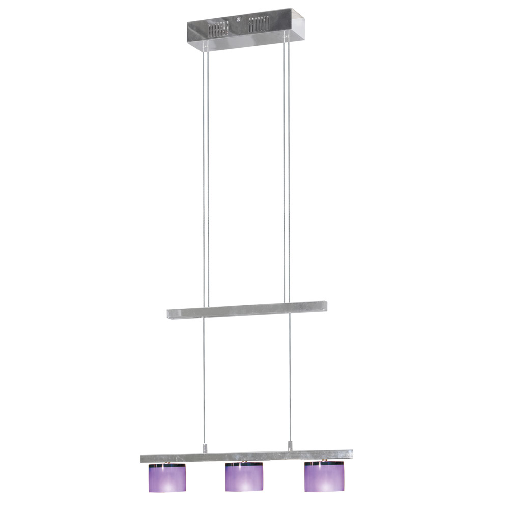 Crystal 3 Light 18 inch Chrome Pendant Ceiling Light