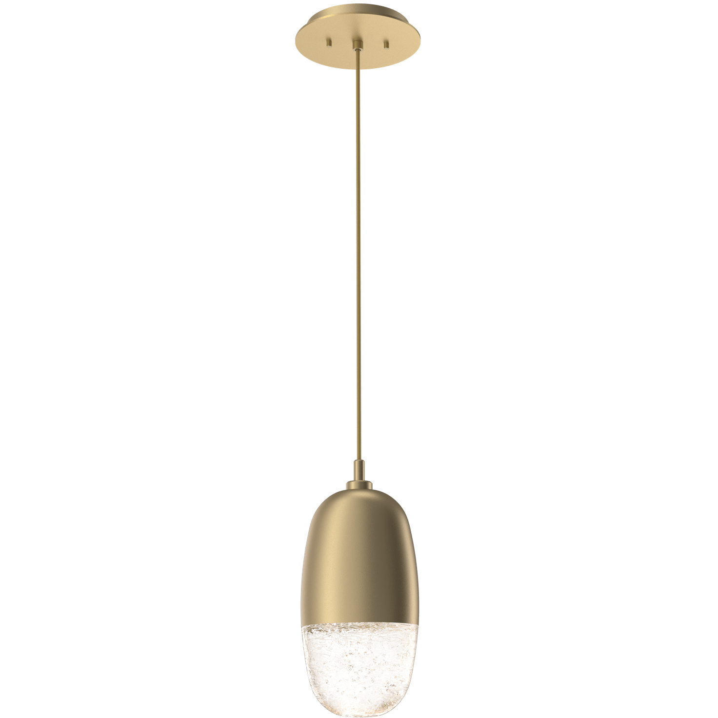 Pebble LED Gilded Brass Pendant Ceiling Light in 3000K LED