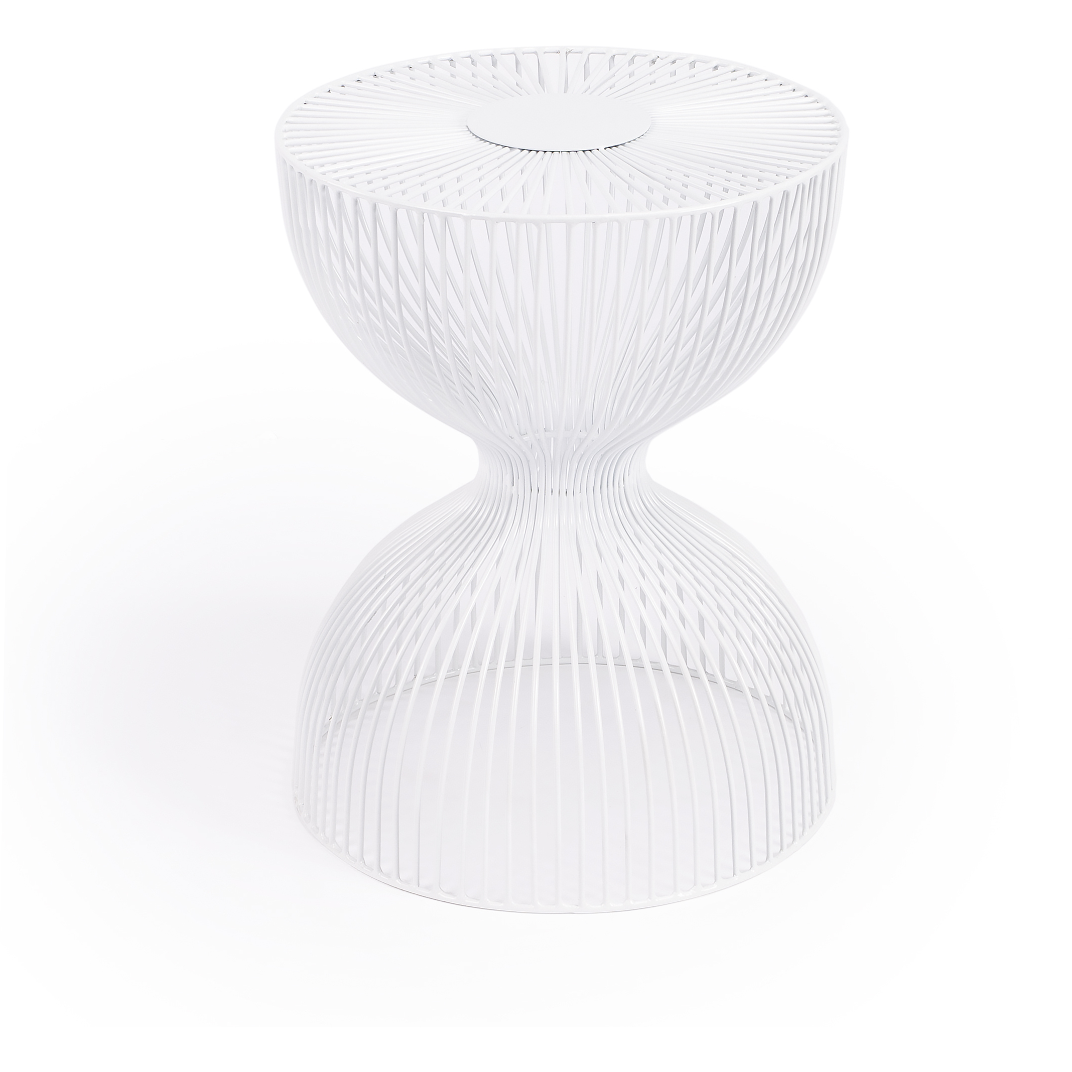 Nicholas White Metal End or Side Table