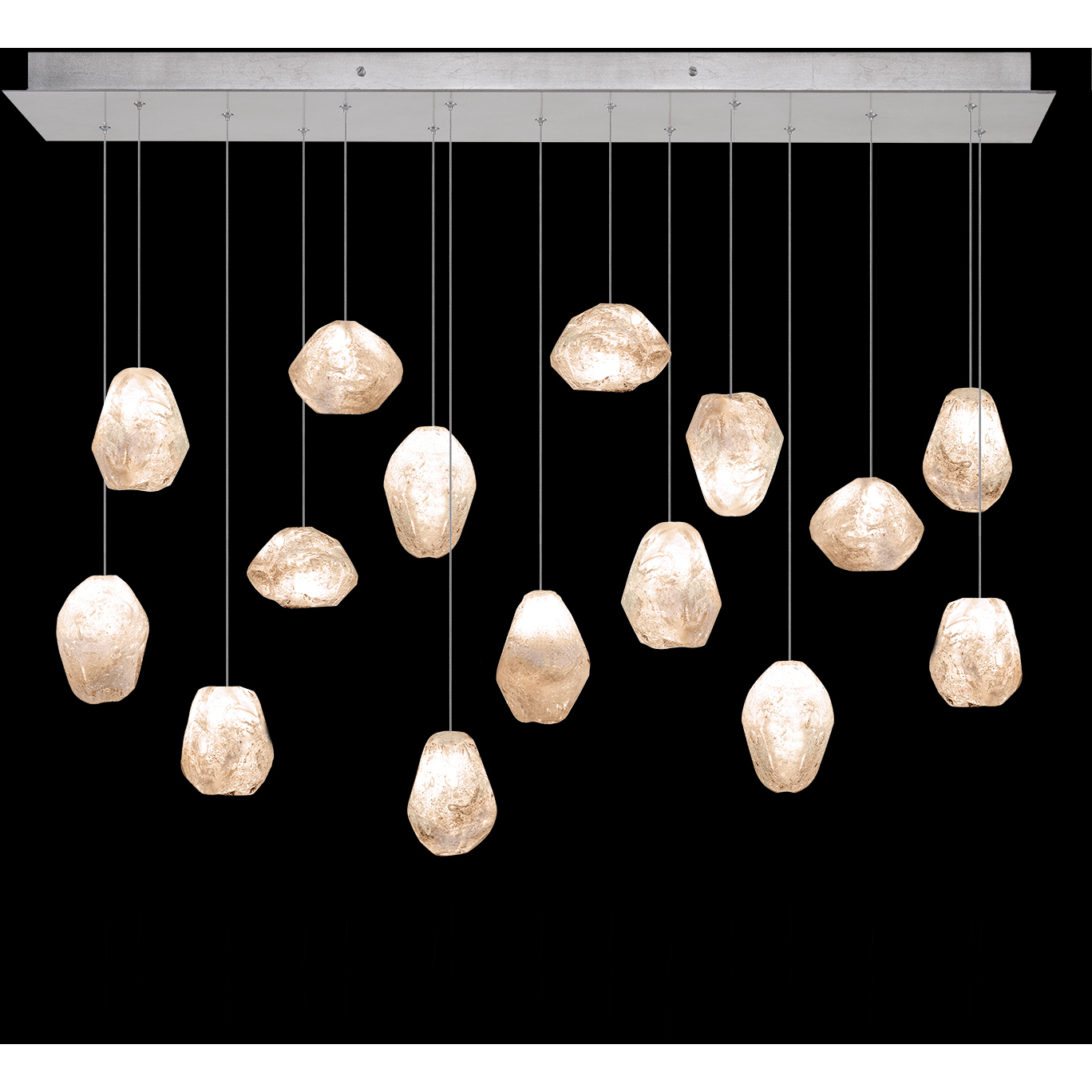 Natural Inspirations 15 Light 48 inch Silver Pendant Ceiling Light