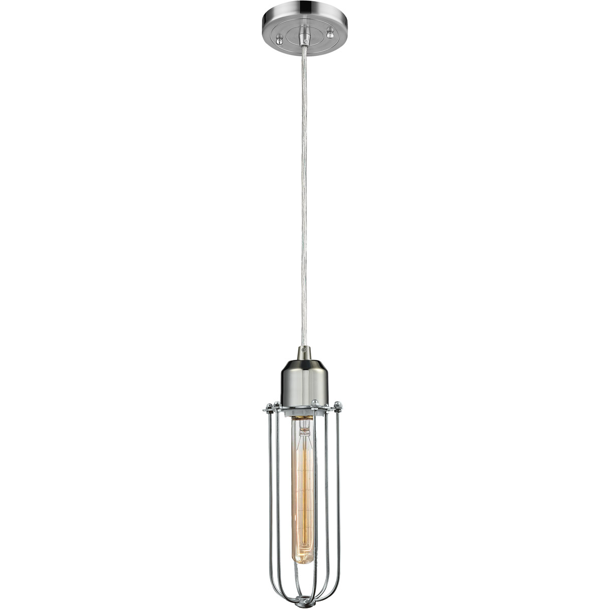 Austere Muselet 1 Light 5 inch Polished Chrome Mini Pendant Ceiling Light in Incandescent, Austere