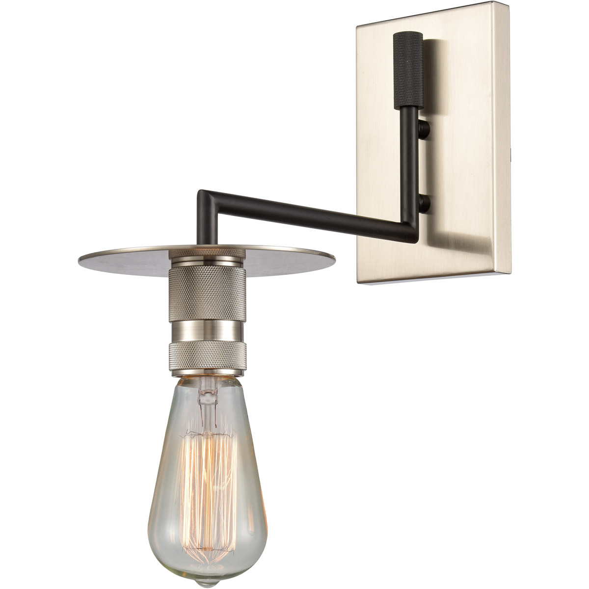 Restoration Aurora 1 Light 5.88 inch Brushed Satin Nickel Sconce Wall Light