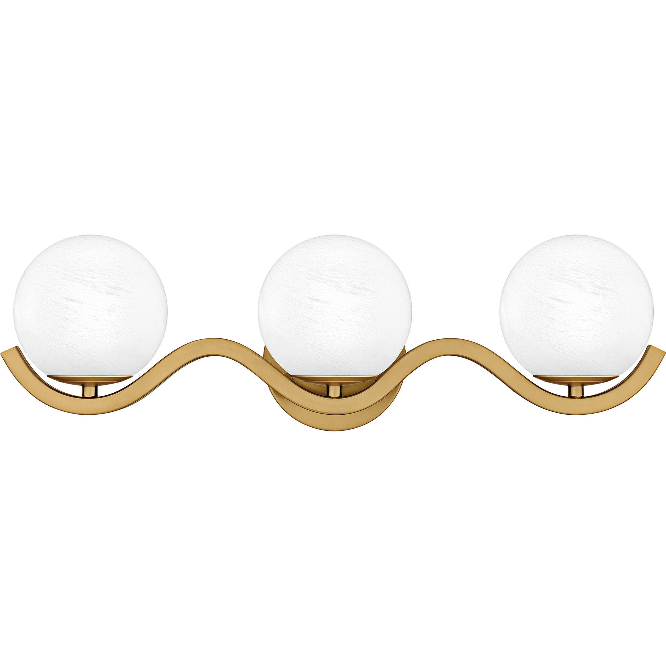 Spherical 3 Light 22.5 inch Aged Brass Bath Light Wall Light, Large