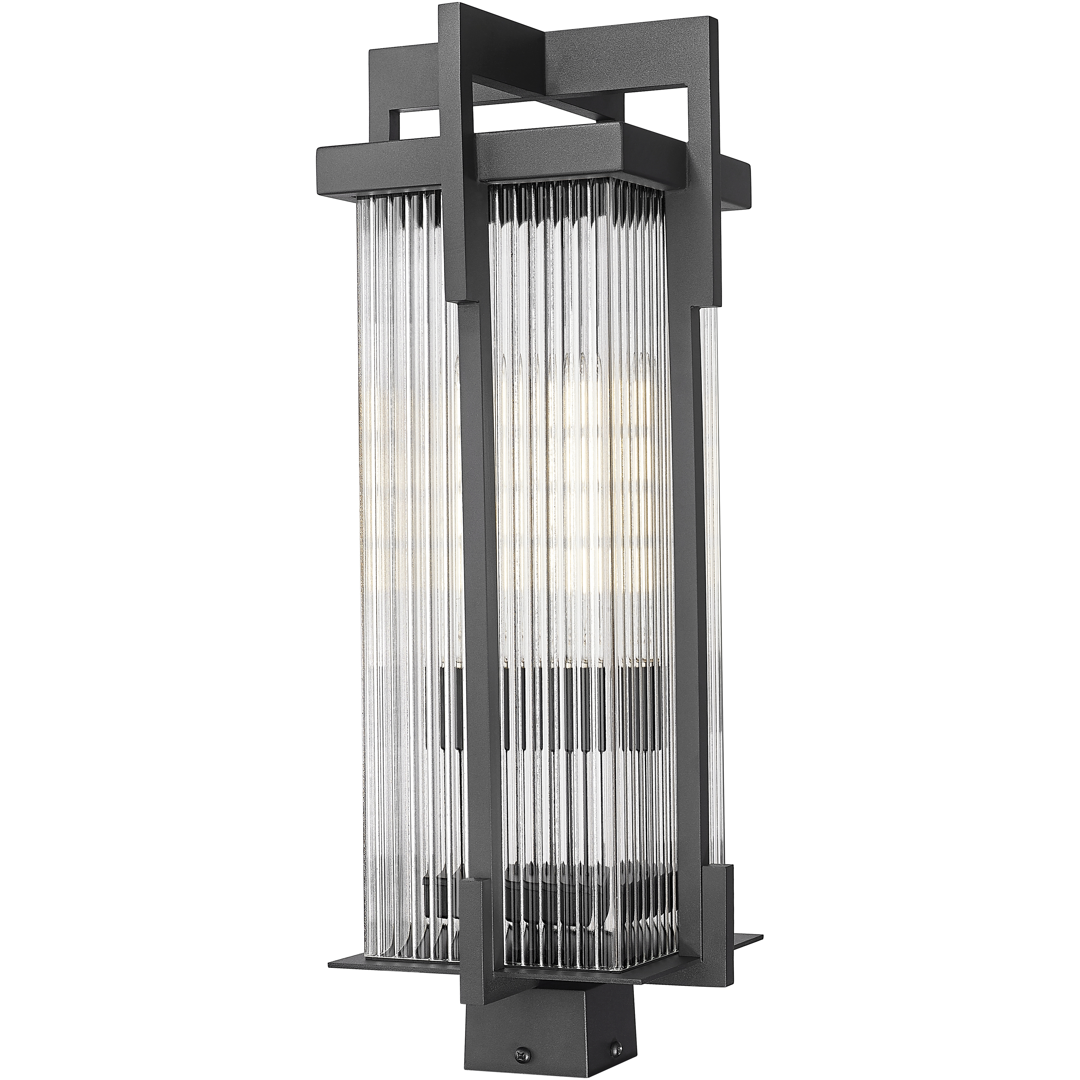 Fortis 2 Light 25.25 inch Sand Black Outdoor Post Mount Fixture