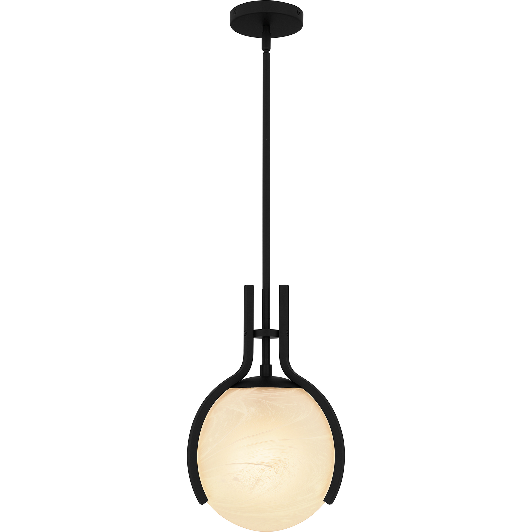 Orbit 1 Light 11.25 inch Matte Black Pendant Ceiling Light