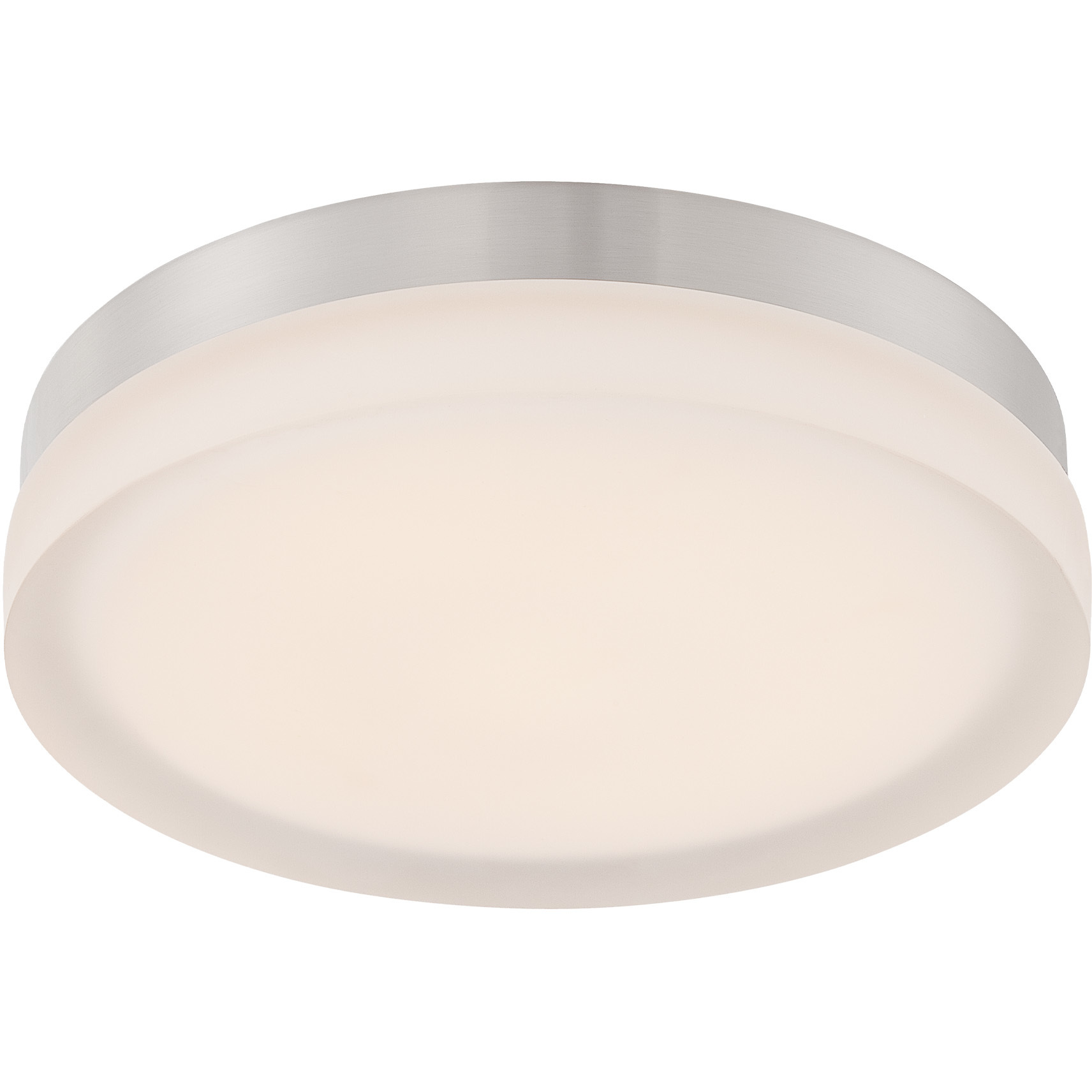 Slice LED 8.88 inch Brushed Nickel Flush Mount Ceiling Light in 3000K, dweLED