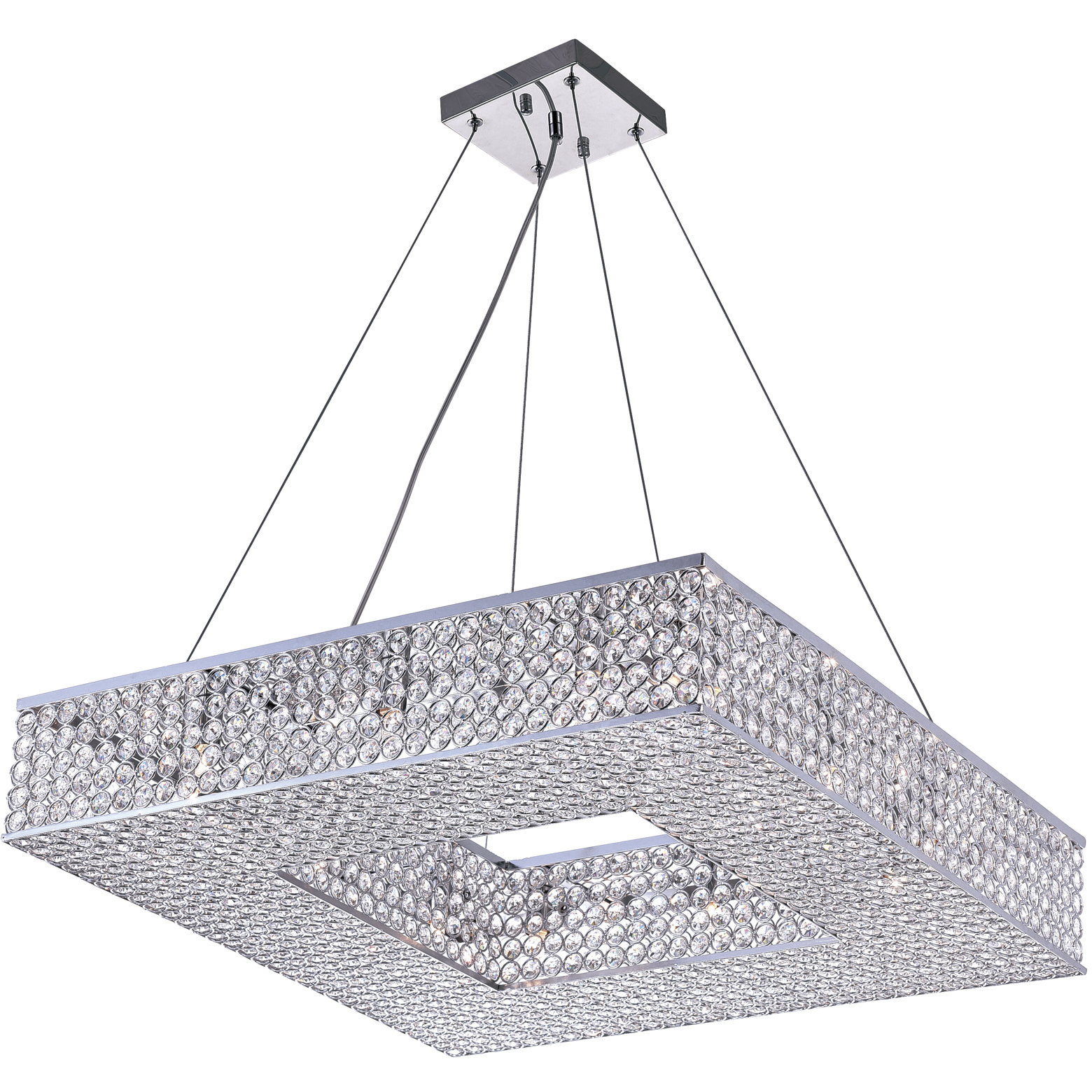 Dannie 12 Light 24 inch Chrome Island/Pool Table Light Ceiling Light
